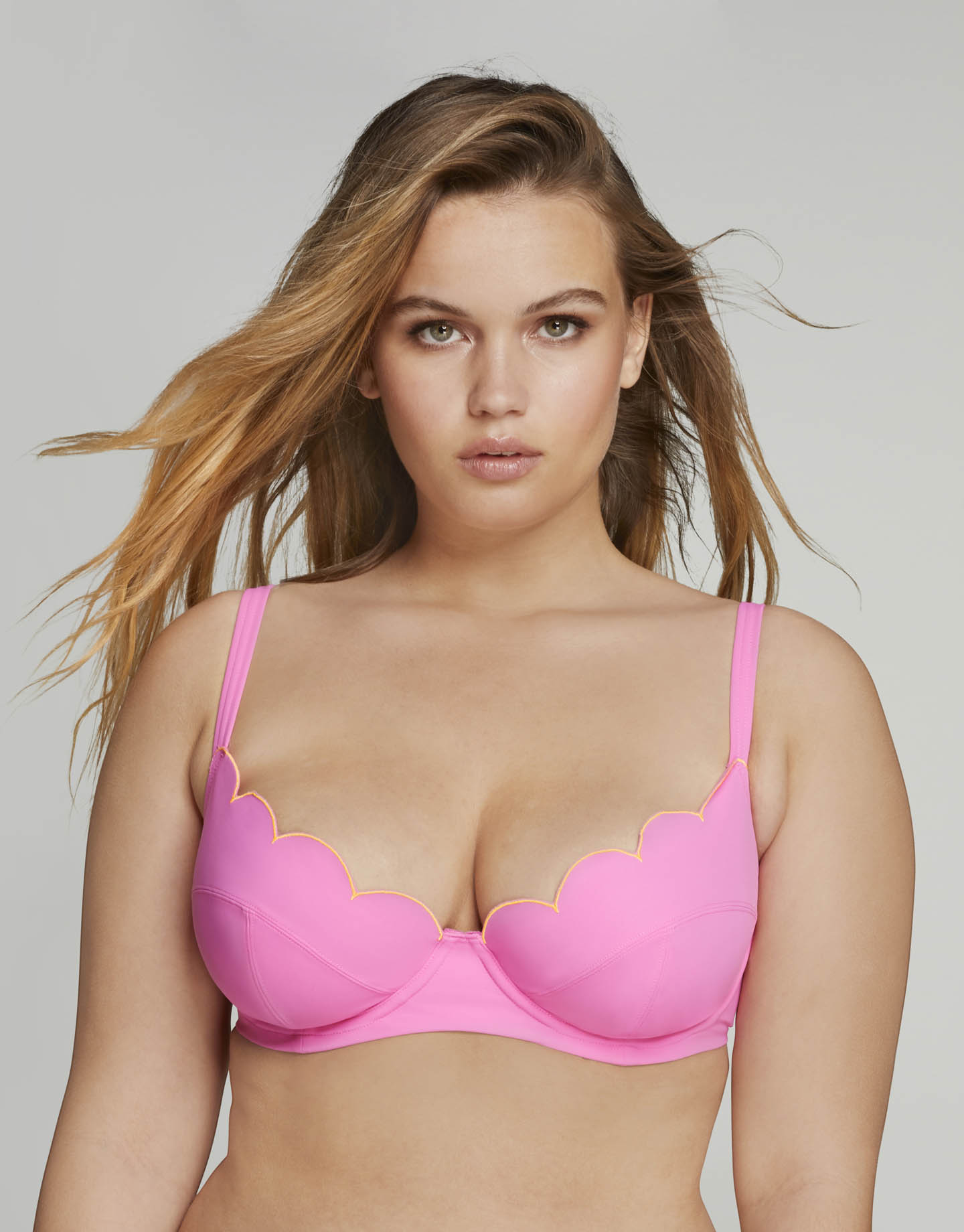Lorna Cupped Bikini Top In Pink By Agent Provocateur