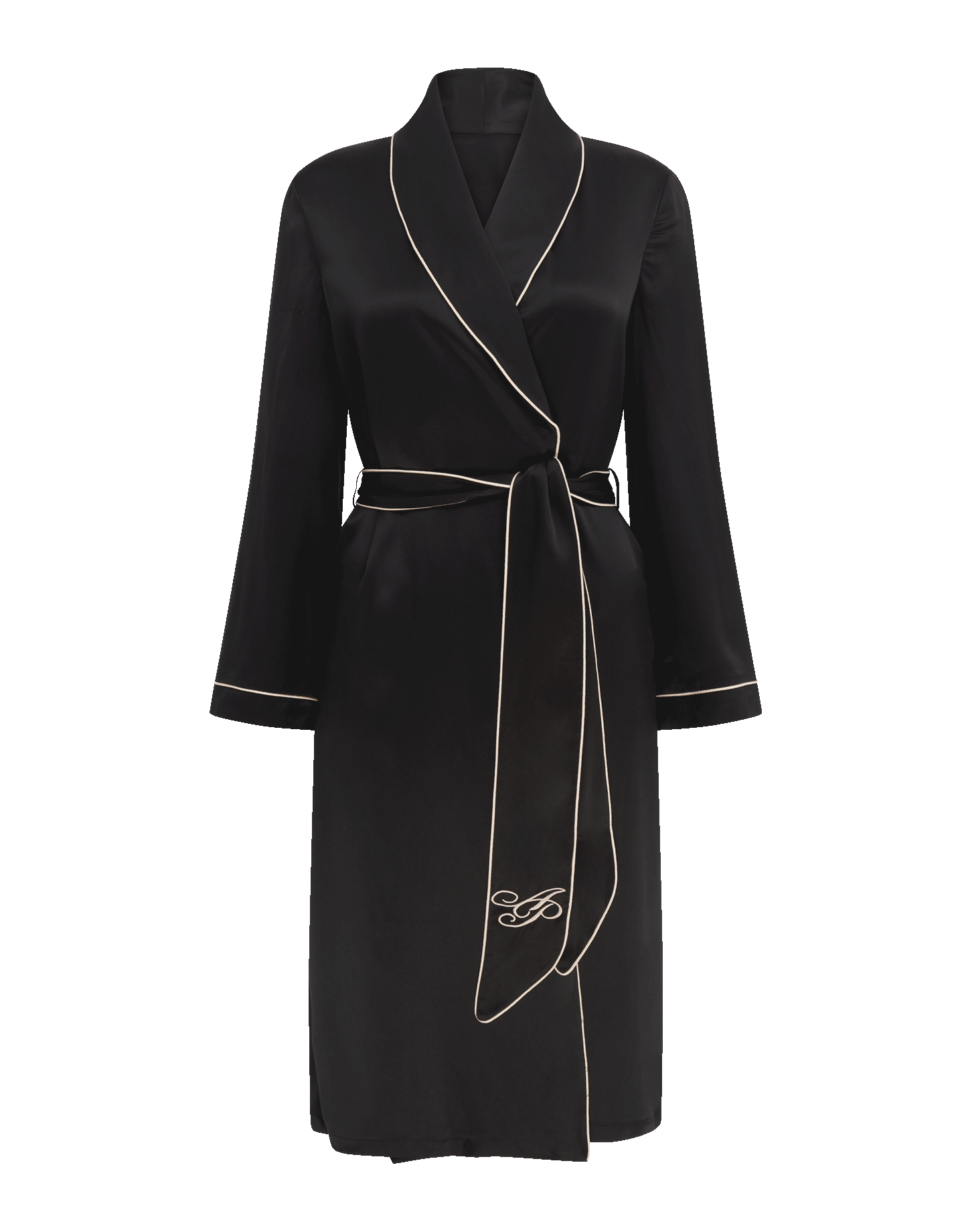 hensynsfuld kondom kondensator Classic PJ Dressing Gown in Black | Agent Provocateur All Lounge & Nightwear