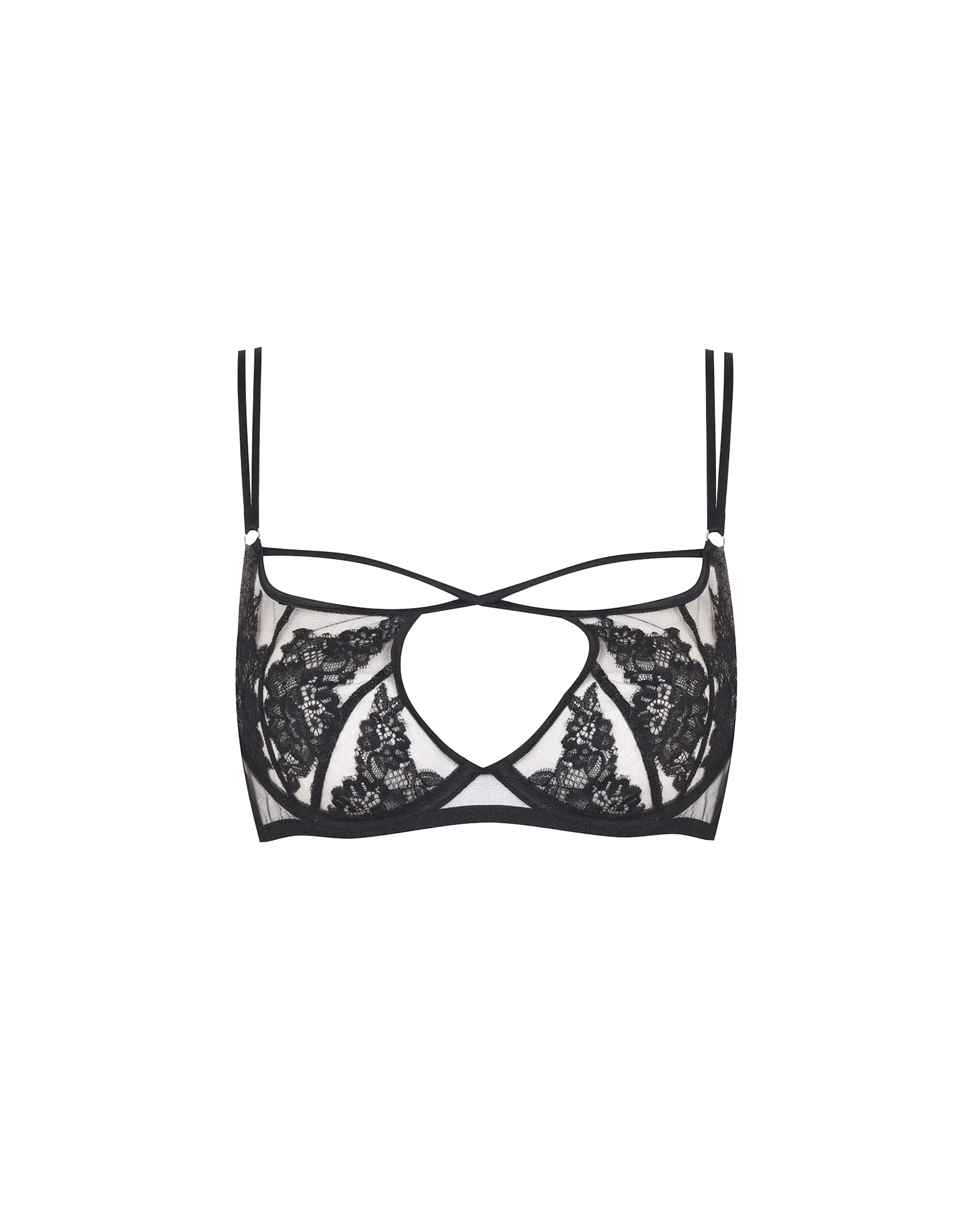 Demelza Plunge Underwired Bra in Black | Agent Provocateur Sale