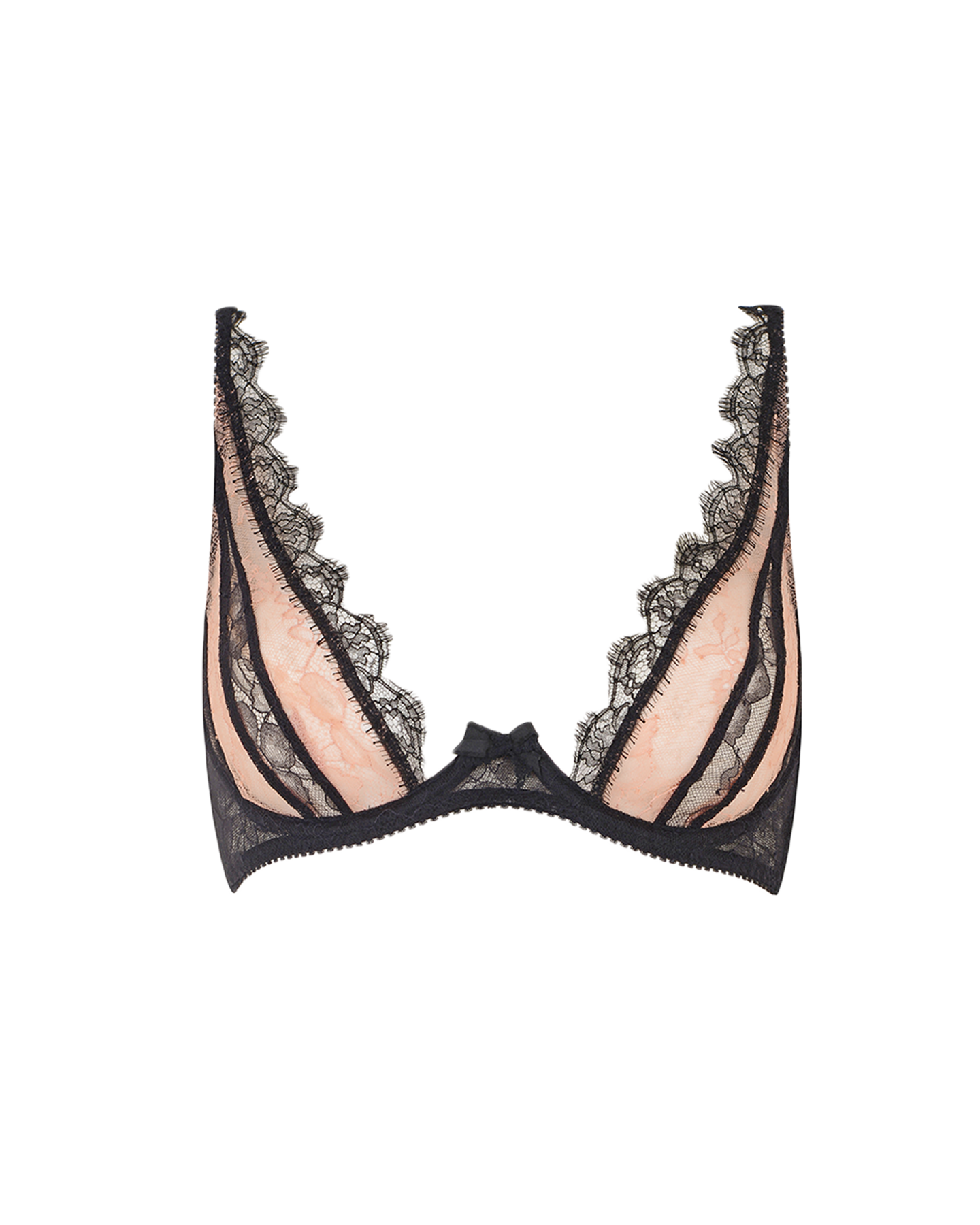 Saffi High Apex Bra in Black/Nude By Agent Provocateur Sale