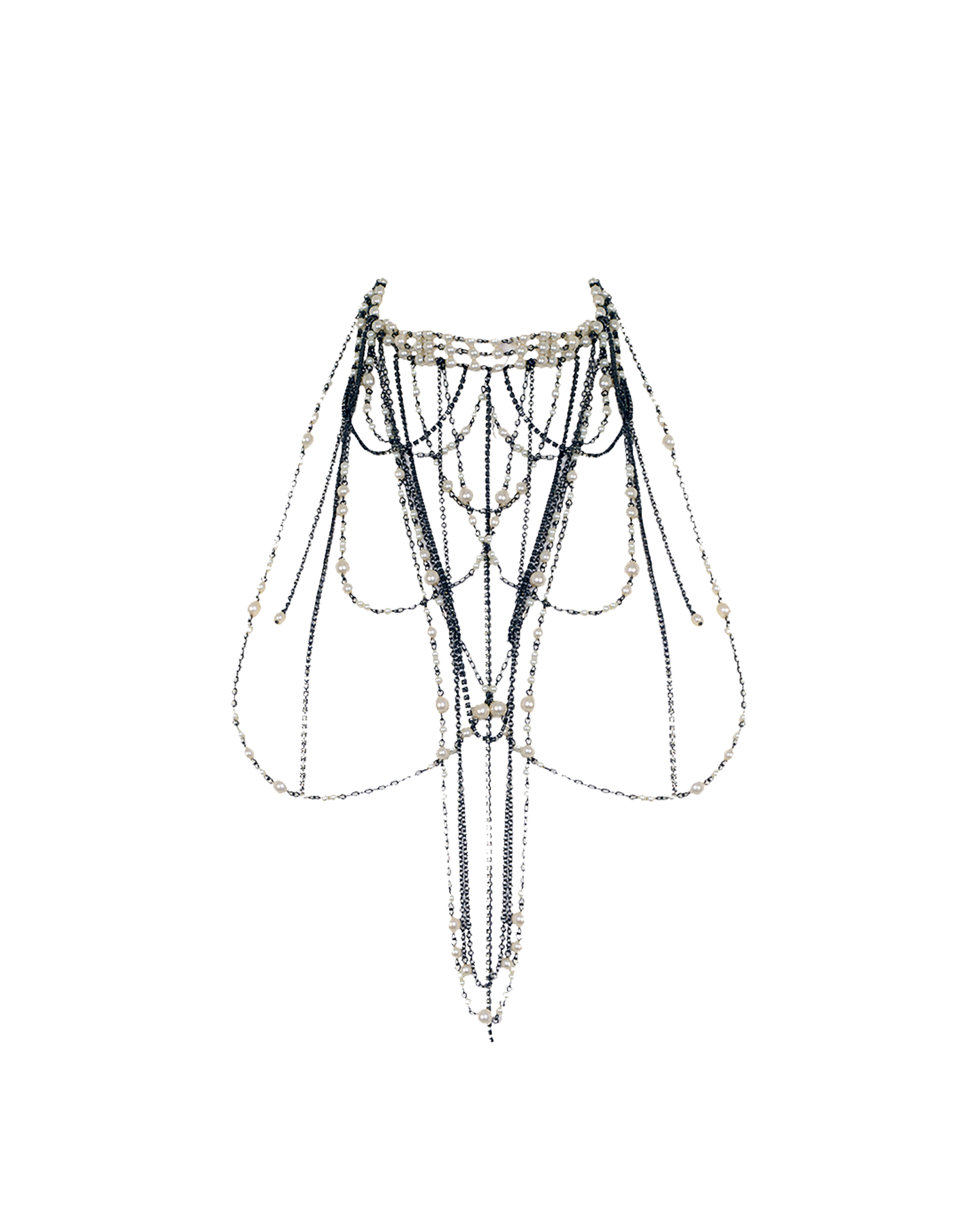 LUI TRASH BIG RING CHAIN BRA RED main image 0