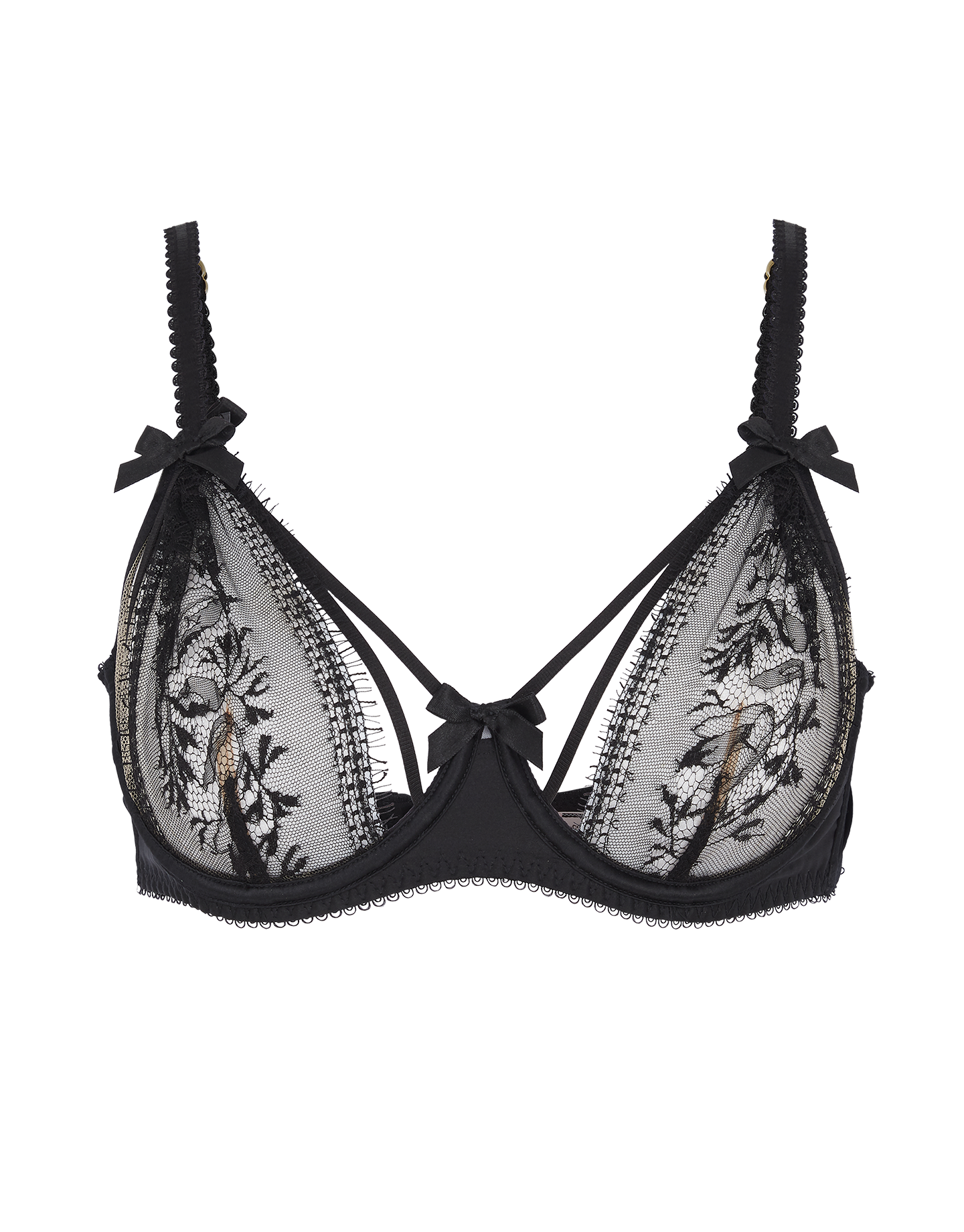 Tanya Plunge Underwired Bra in Black | Agent Provocateur