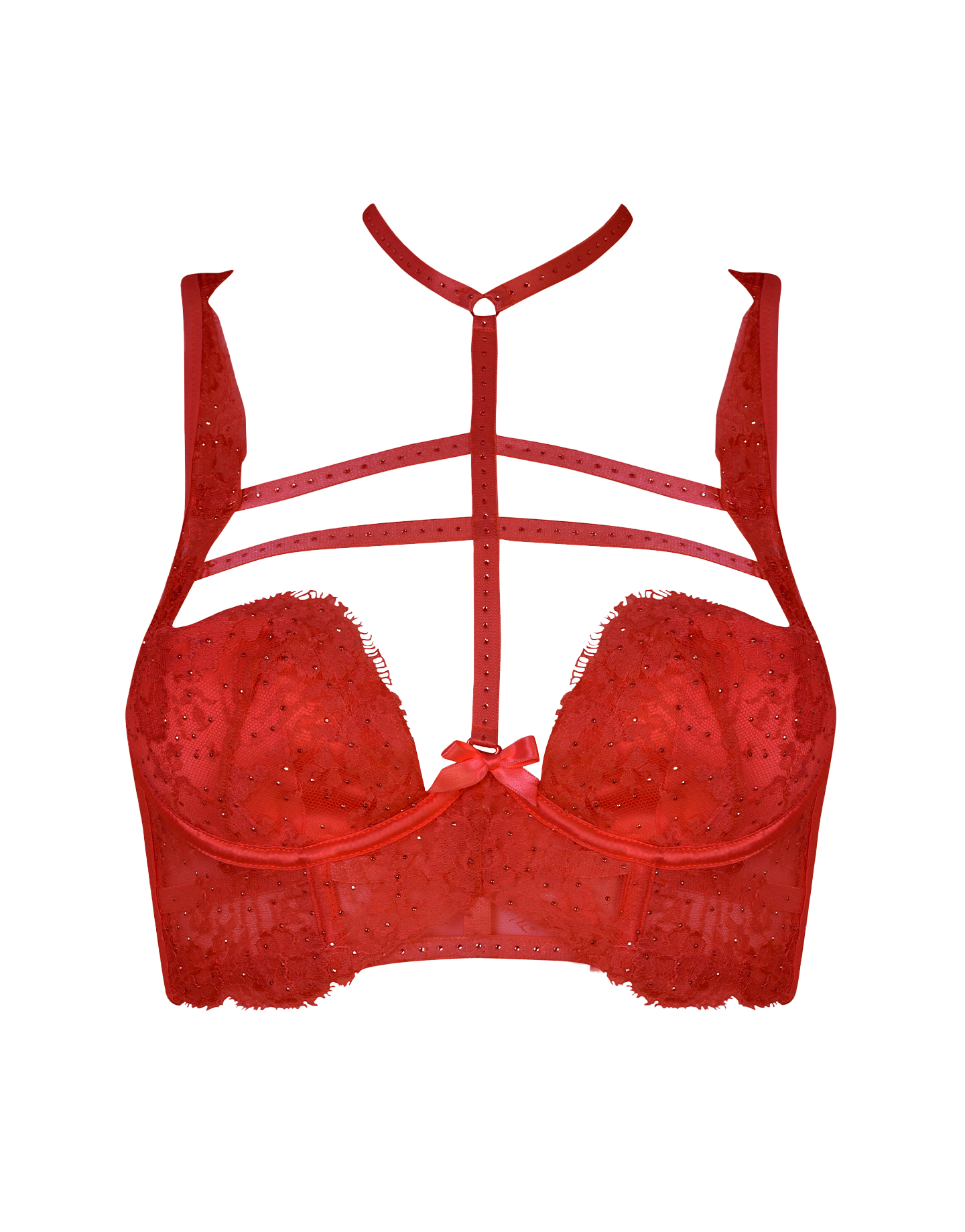 Davinah High Neck Bra in Red | By Agent Provocateur patest