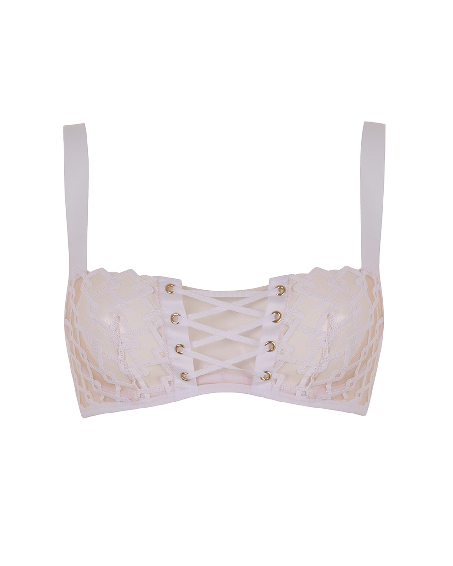 Kadra Full Cup Bra in White/Nude | By Agent Provocateur All Lingerie
