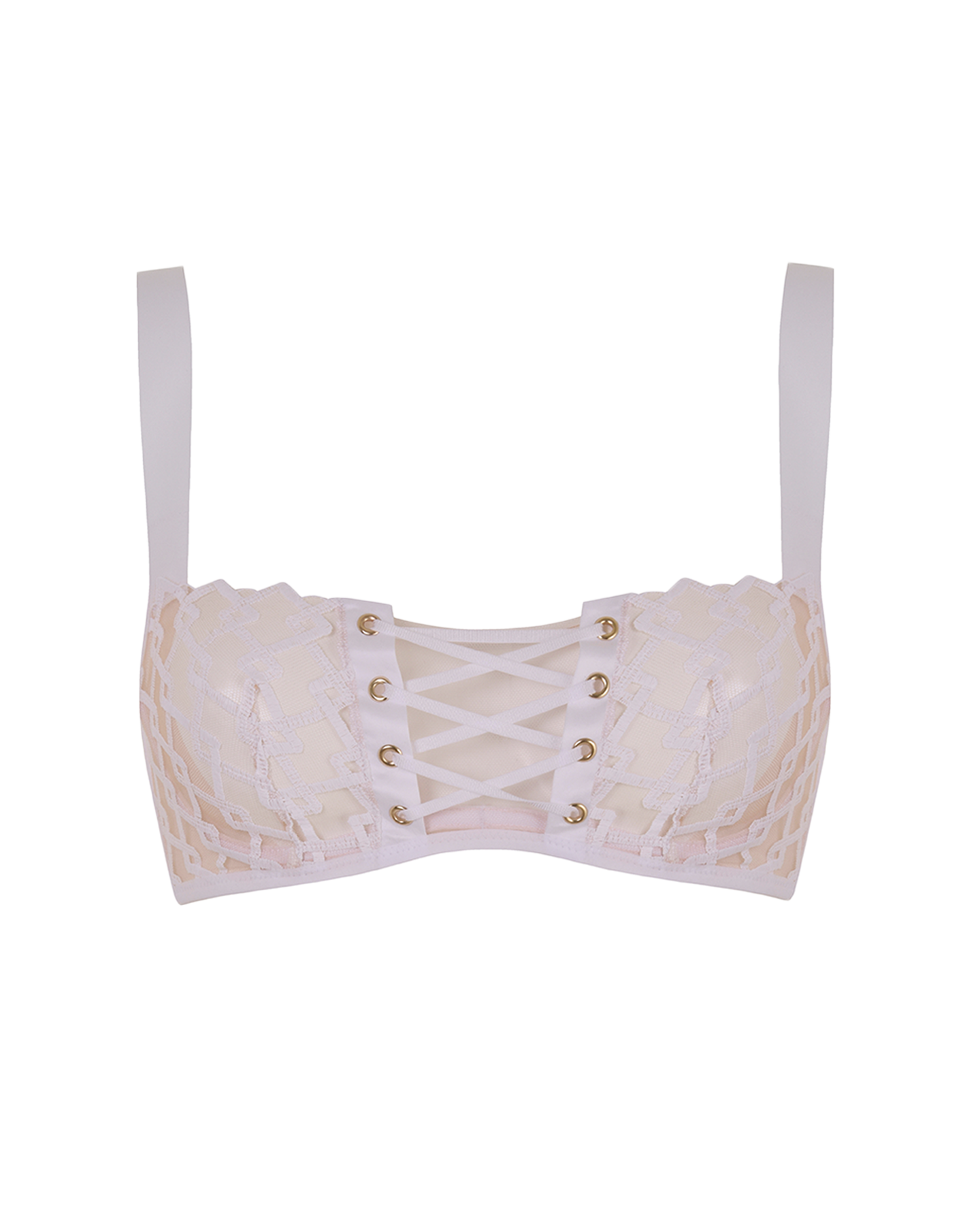 Kadra Full Cup Bra in White/Nude By Agent Provocateur