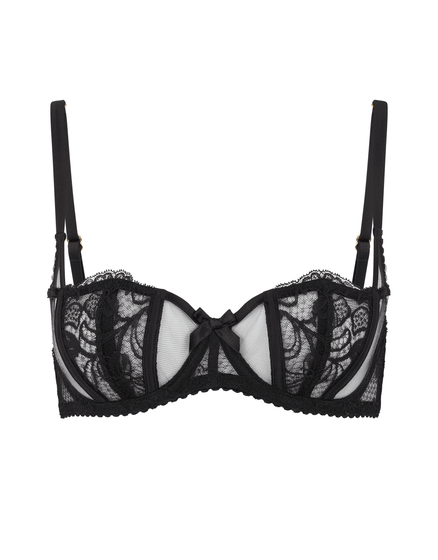 Rozlyn Balconette Underwired Bra in Black | Agent Provocateur