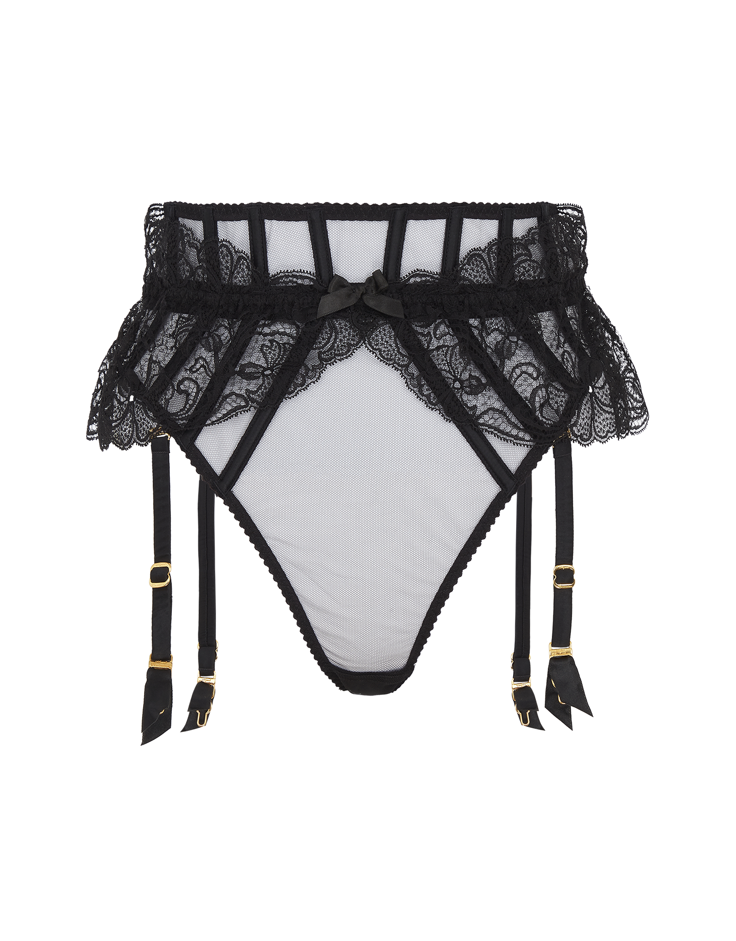 Rozlyn Suspender Thong in Black | Agent Provocateur