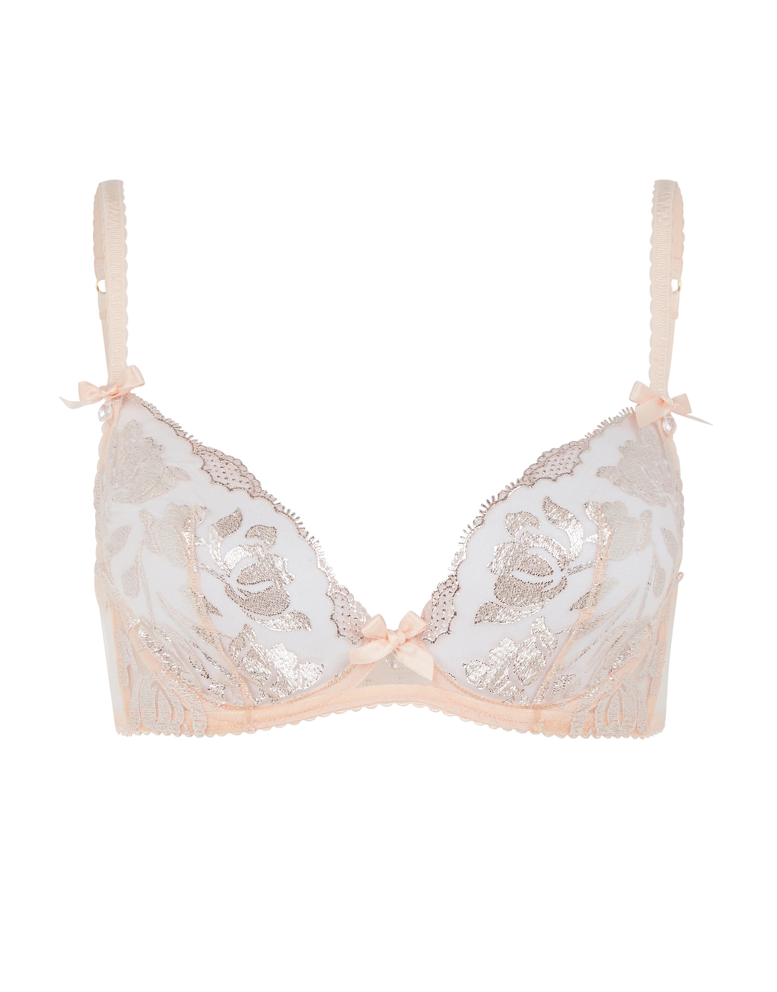Sparkle Plunge Underwired Bra in Pink | Agent Provocateur Outlet