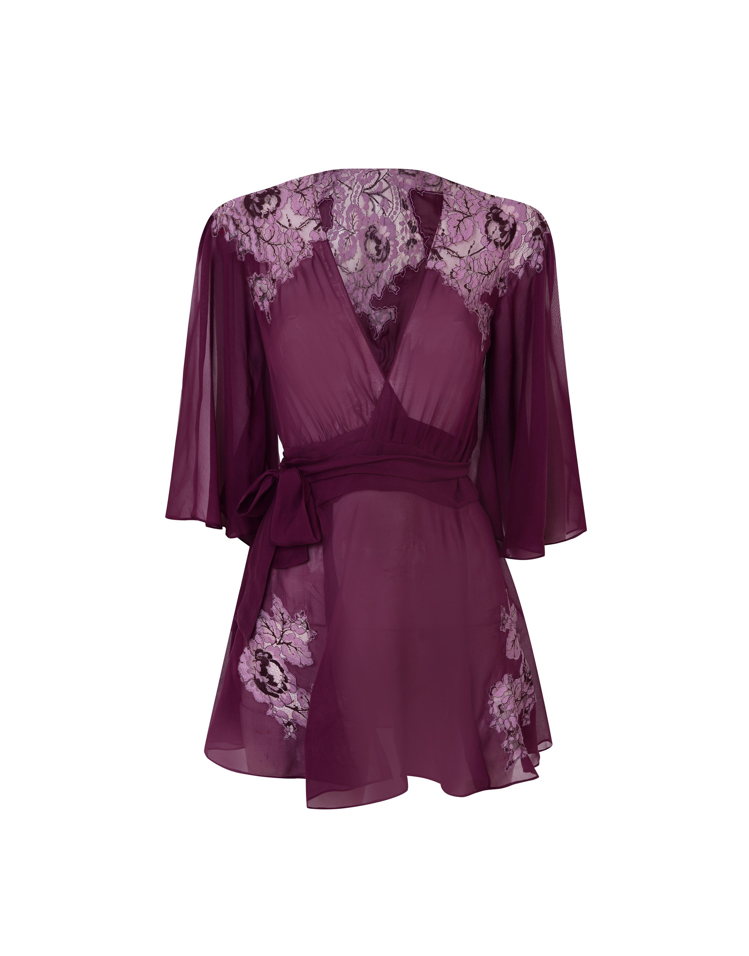 Agnese Short Gown in Purple | Agent Provocateur