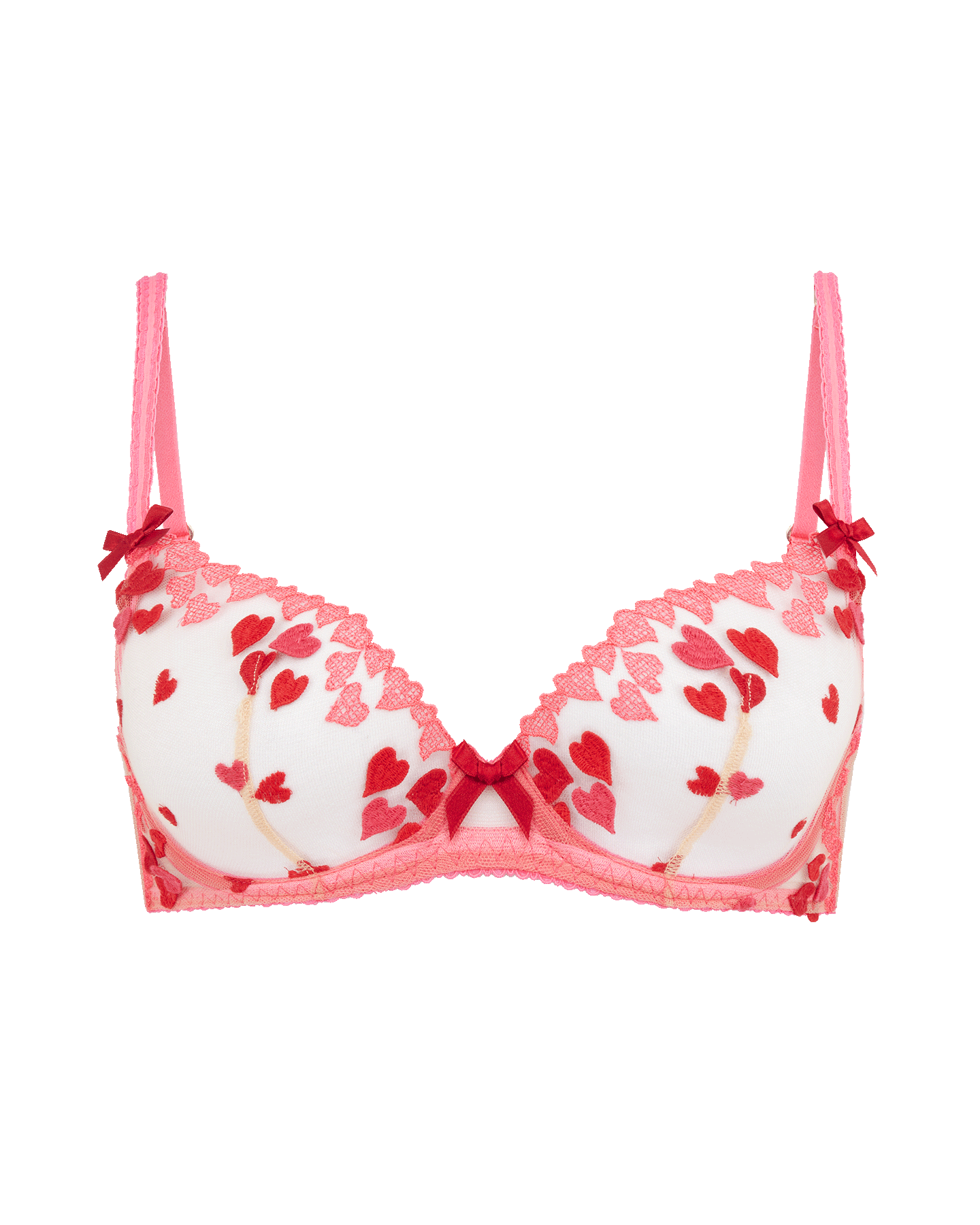 Cupid Plunge Underwired Bra in Pink