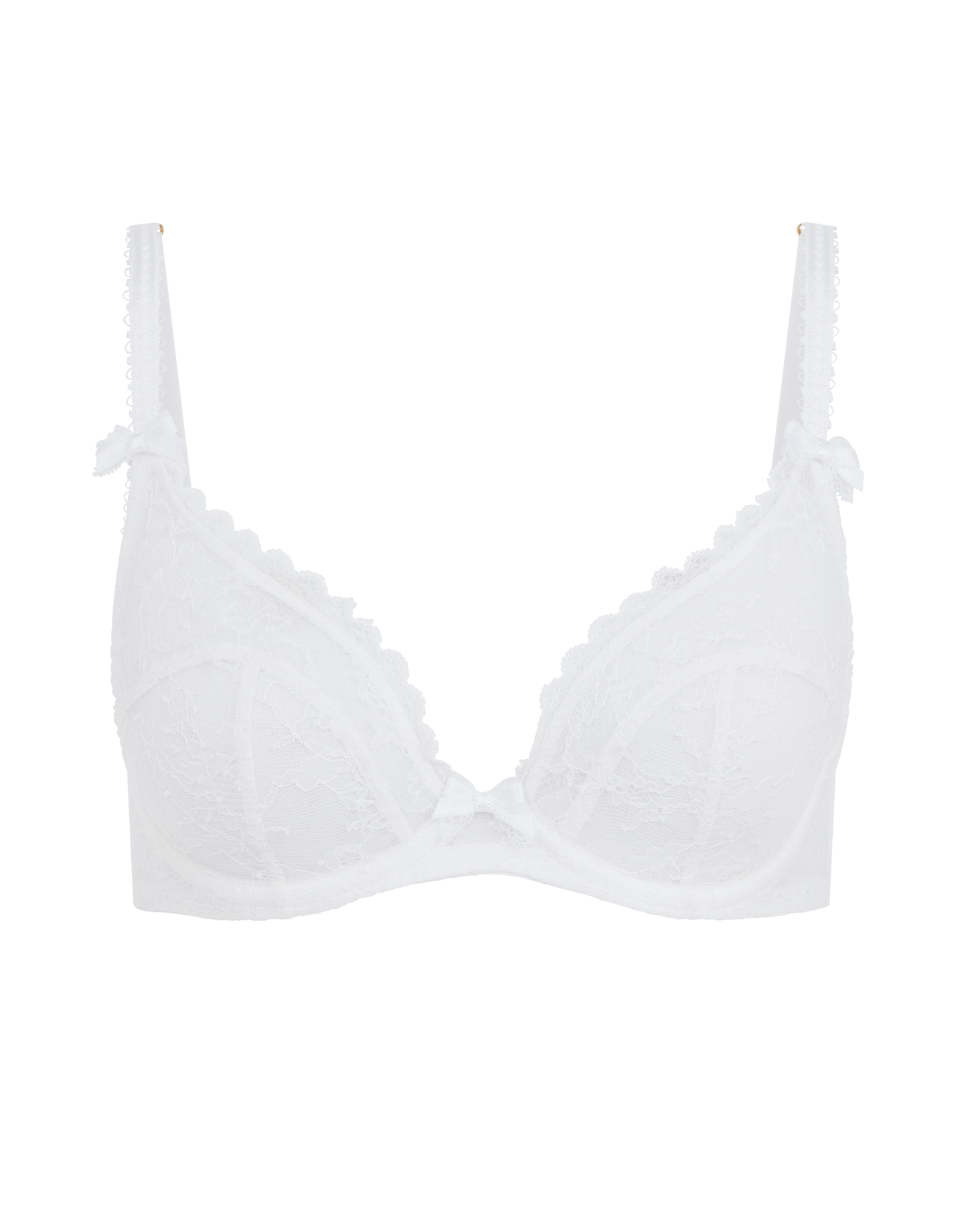 Hinda Plunge Underwired Bra in White