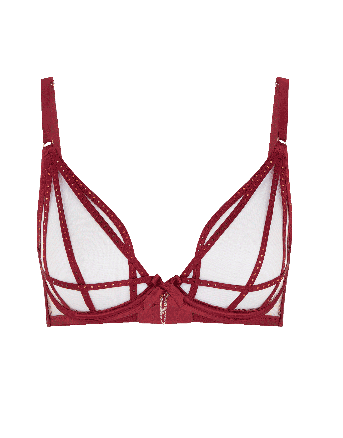 Rubi Plunge Underwired Bra in Red | Agent Provocateur