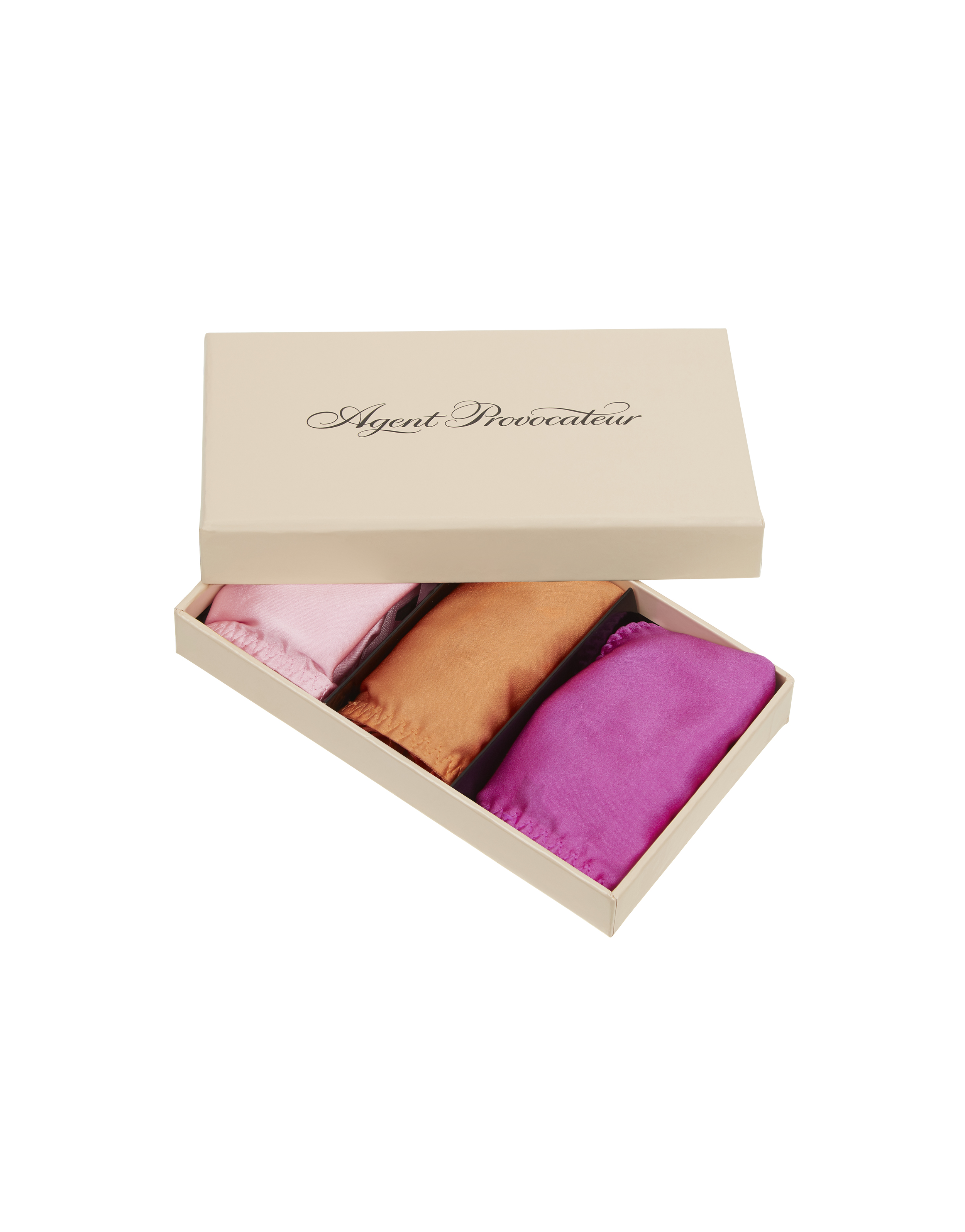 agent provocateur 3p set silk satin（Fabi 3 Pack Thong Set in 