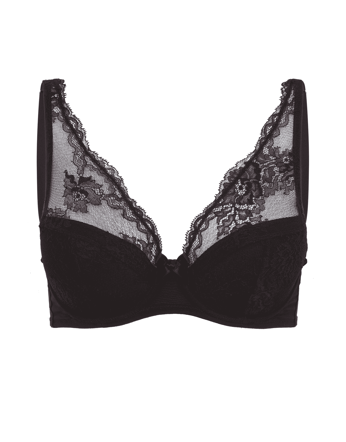 Ginah Padded High Apex Underwired Bra in Black | Agent Provocateur