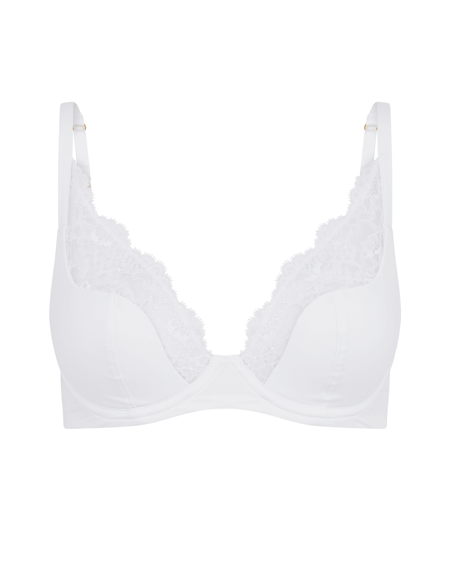 Brigette Padded High Apex Underwired Bra in White | Agent Provocateur