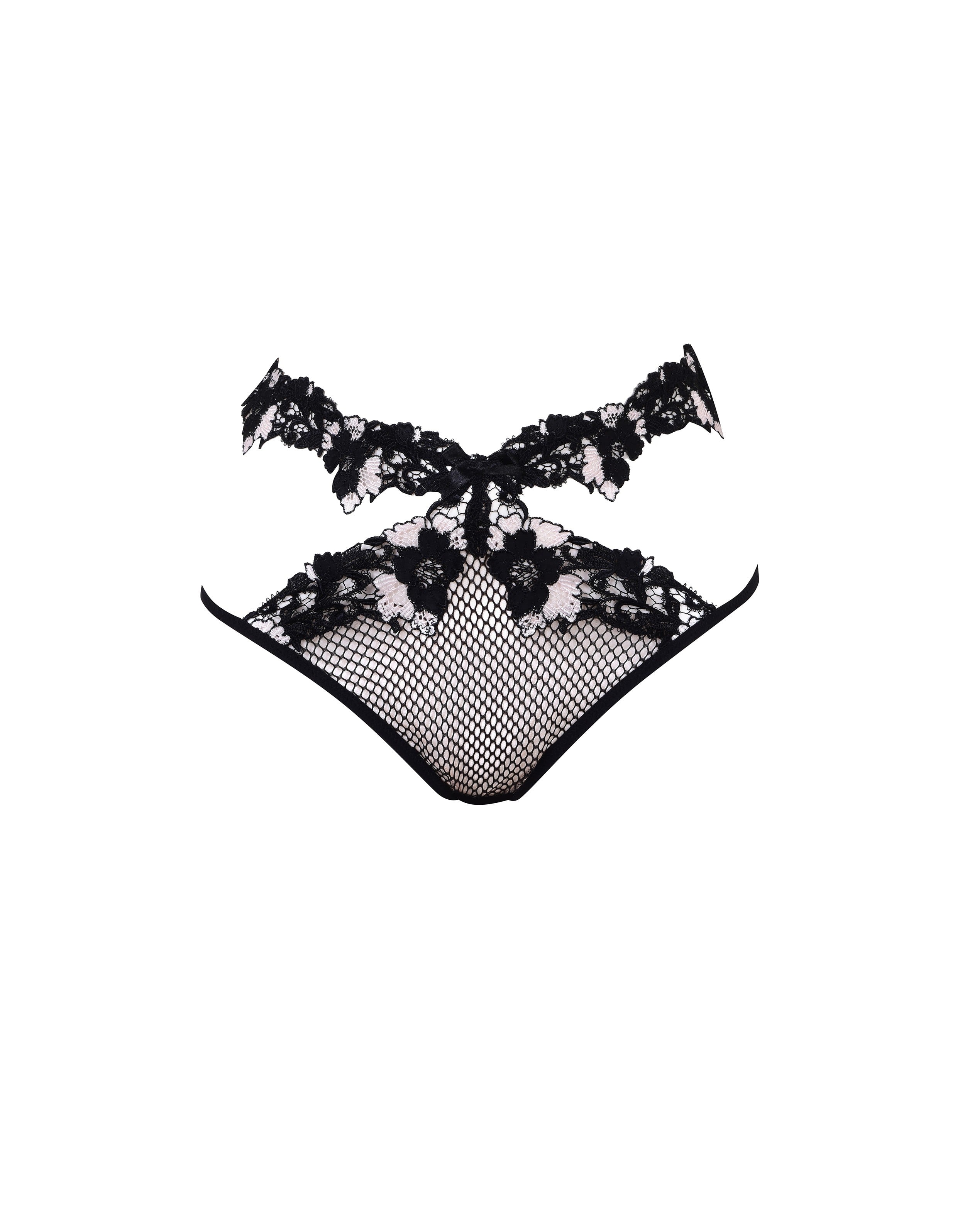 Agent Provocateur Eliza High Waisted Brief In Black And Pink