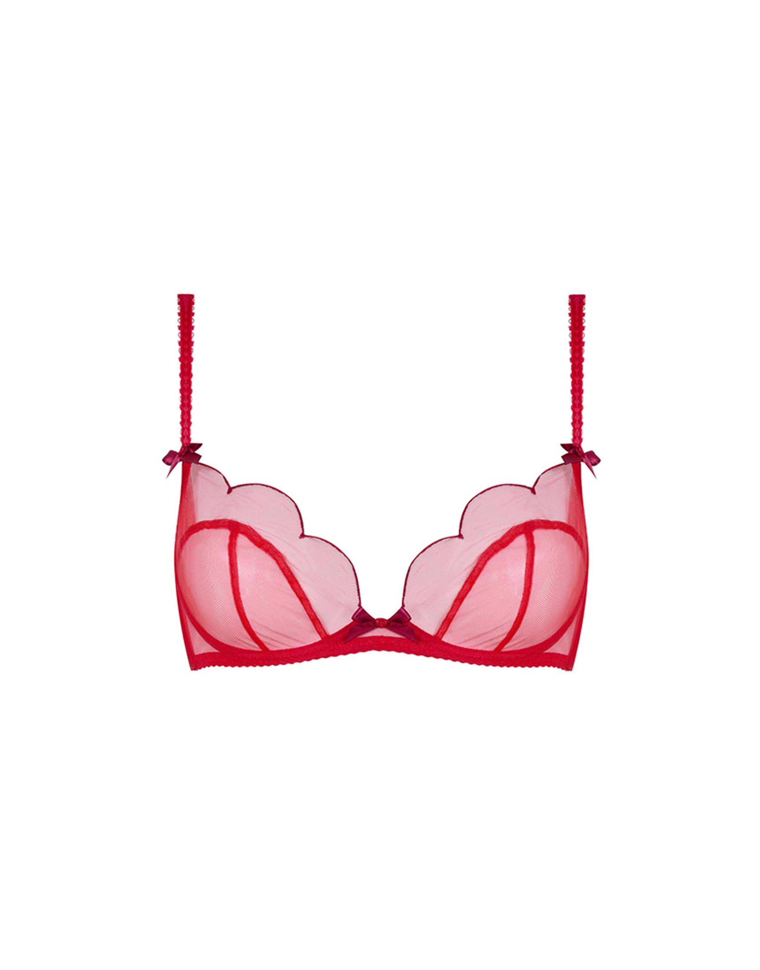 Lorna Plunge Underwired Bra in Red | Agent Provocateur All Lingerie