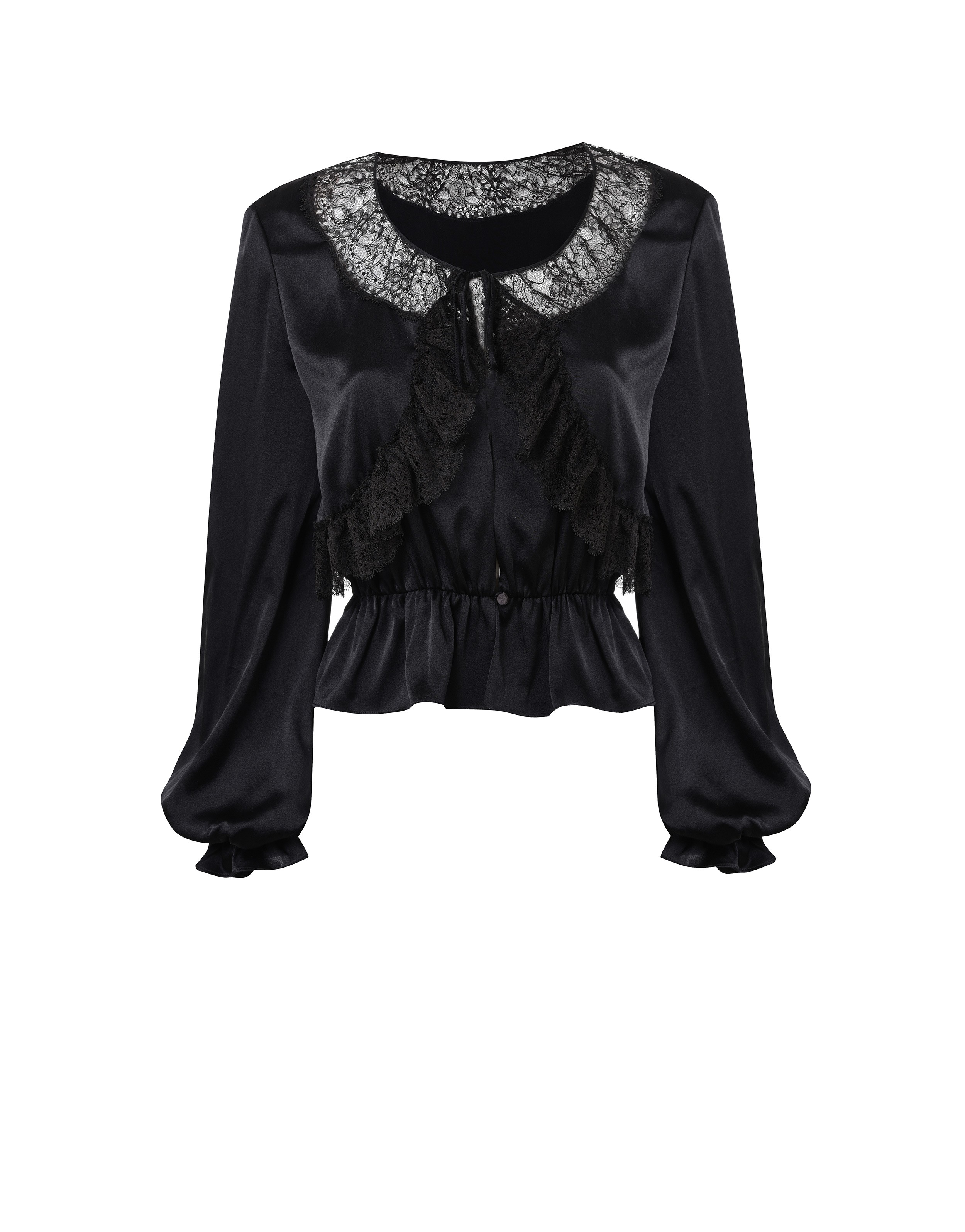 Annamae Pyjama Jacket in Black | Agent Provocateur