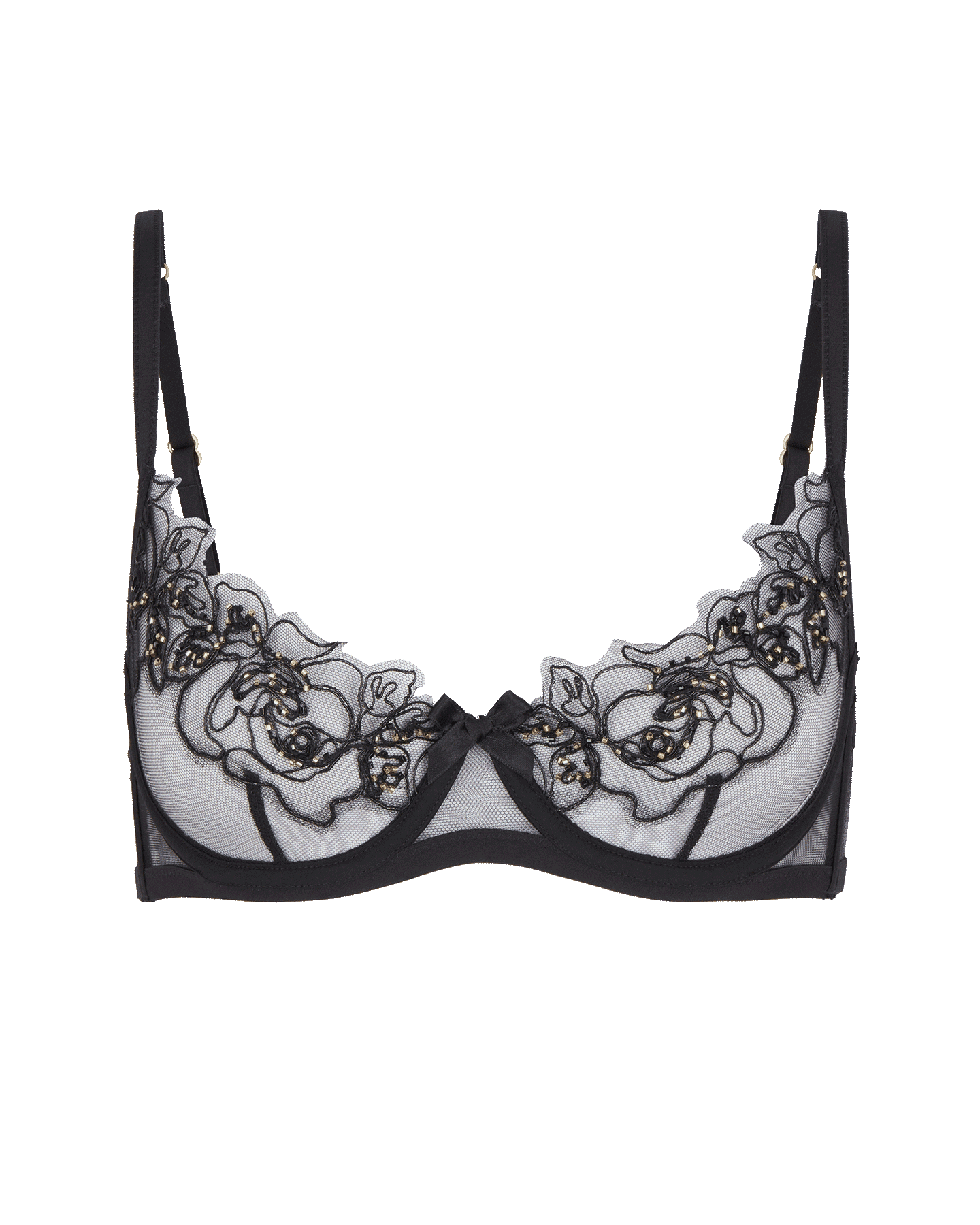 Lindie Demi Cup Plunge Underwired Cup in Black | By Agent Provocateur