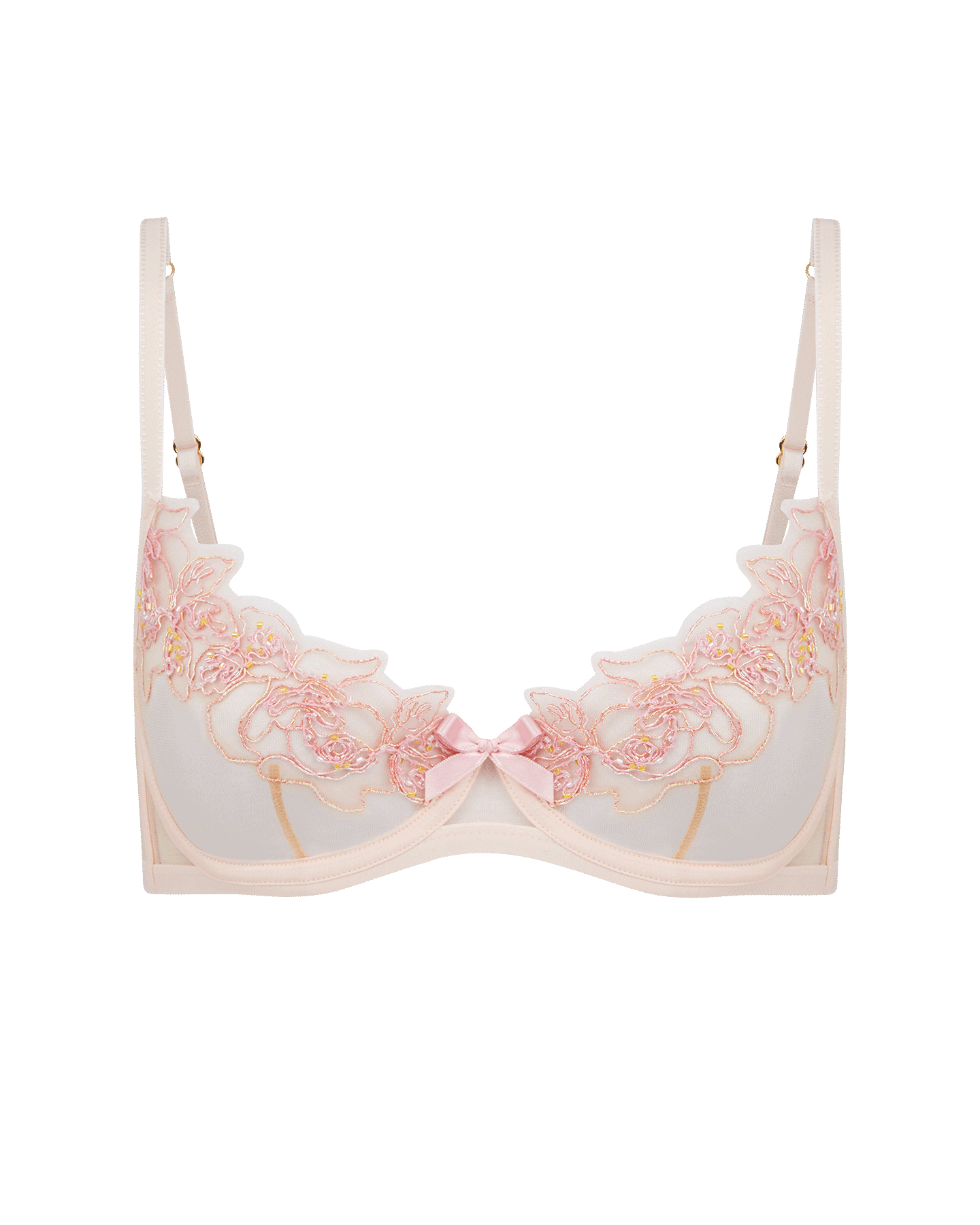 Lindie Demi Cup Plunge Underwired Cup in Pink | By Agent Provocateur
