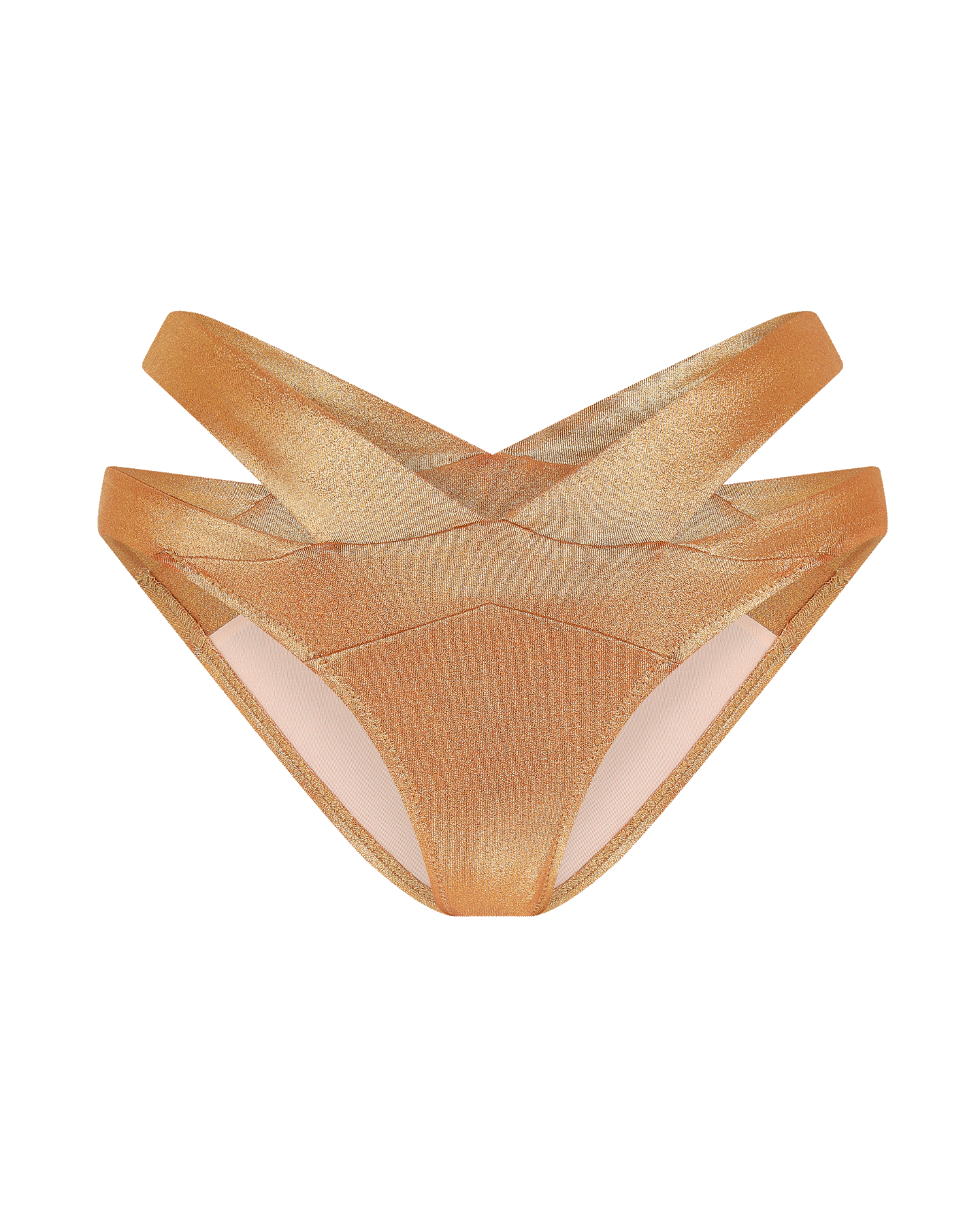 Mazzy Bikini Bottom in Gold Gold By Agent Provocateur Sale
