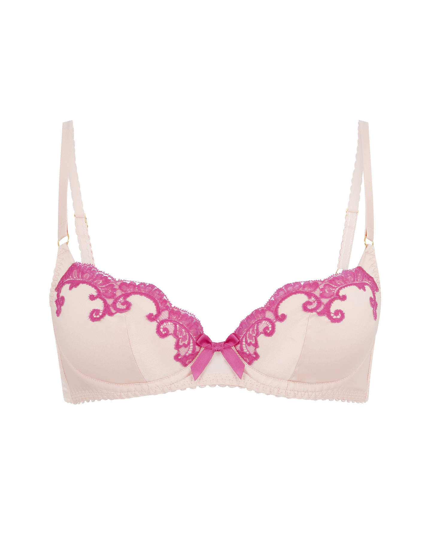 Mollie padded plunge bra, White