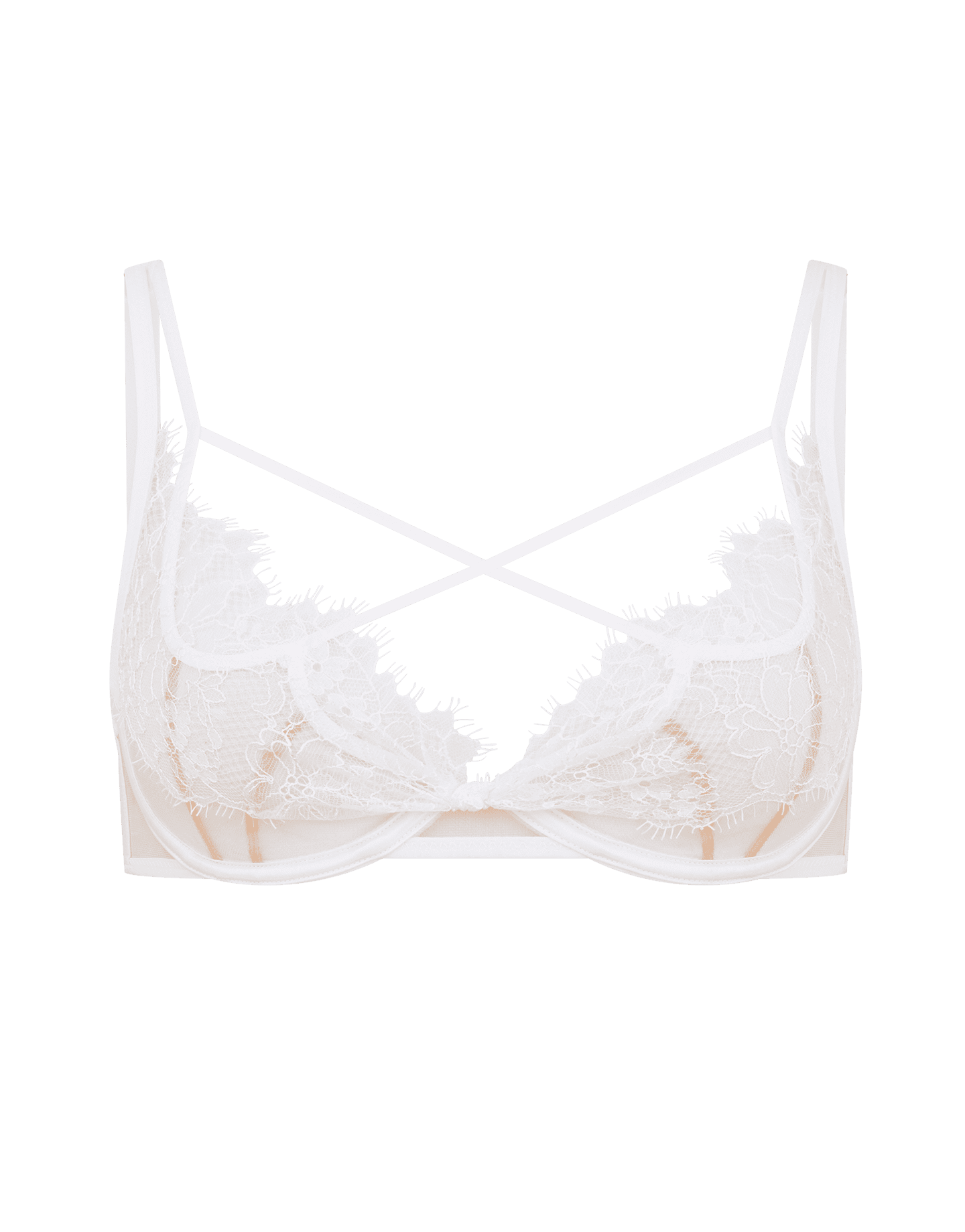 Palma Plunge Underwired Bra in White