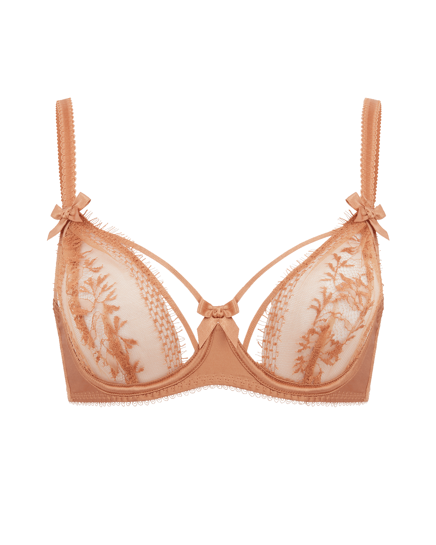 Tanya Plunge Underwired Bra in Gold By Agent Provocateur