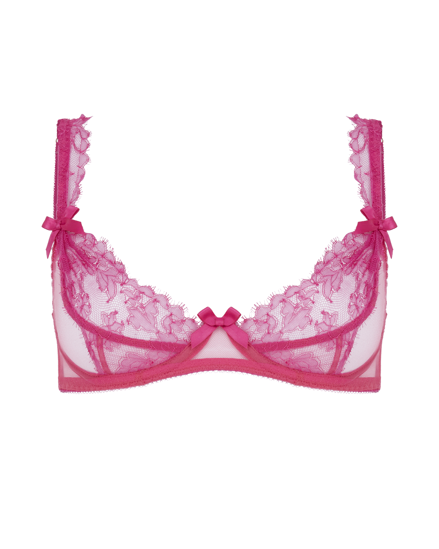 AND/OR Brooklyn Demi Cup Bra, Fuschia, 32B