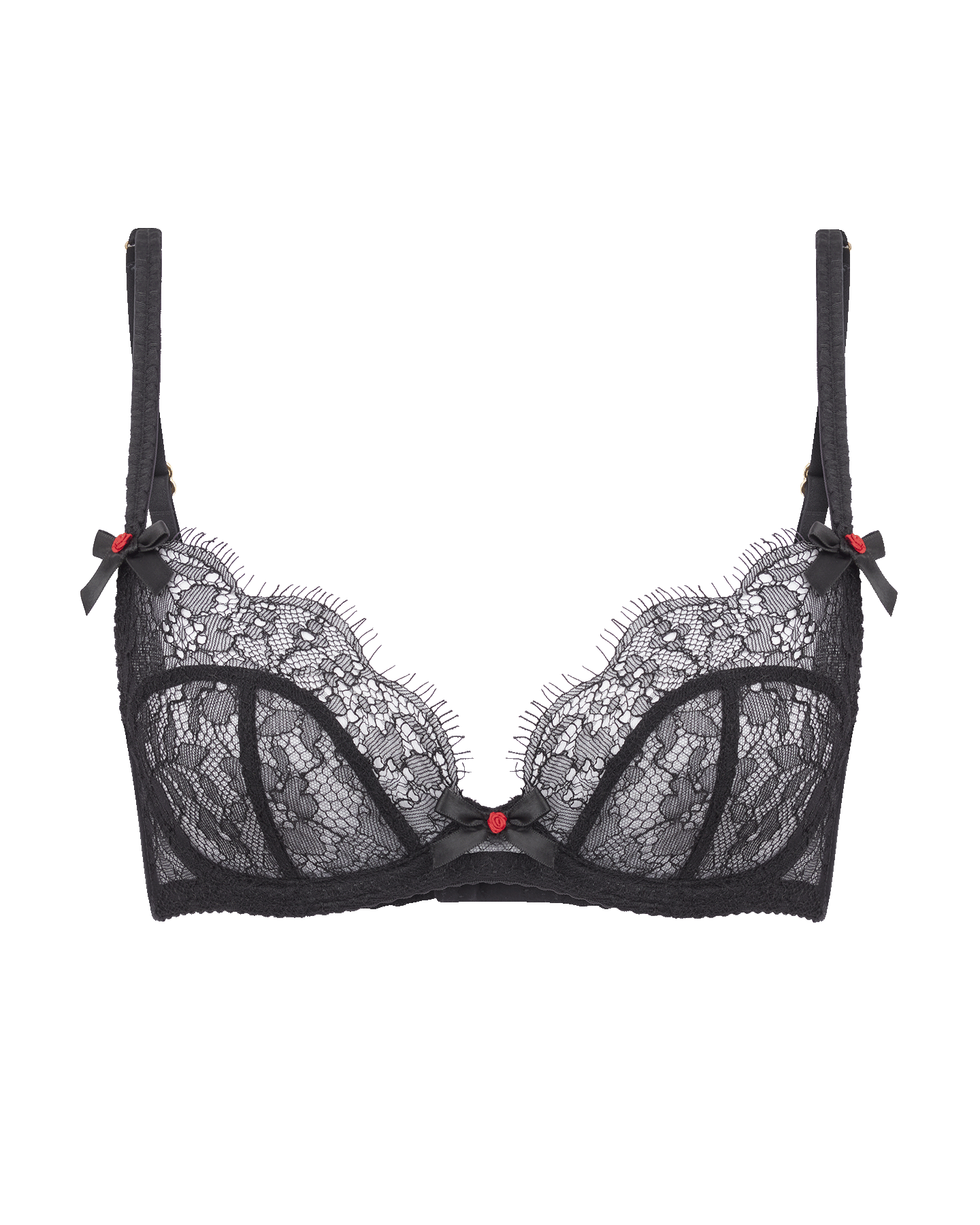 Lorna Lace Plunge Underwired Bra in Black | By Agent Provocateur
