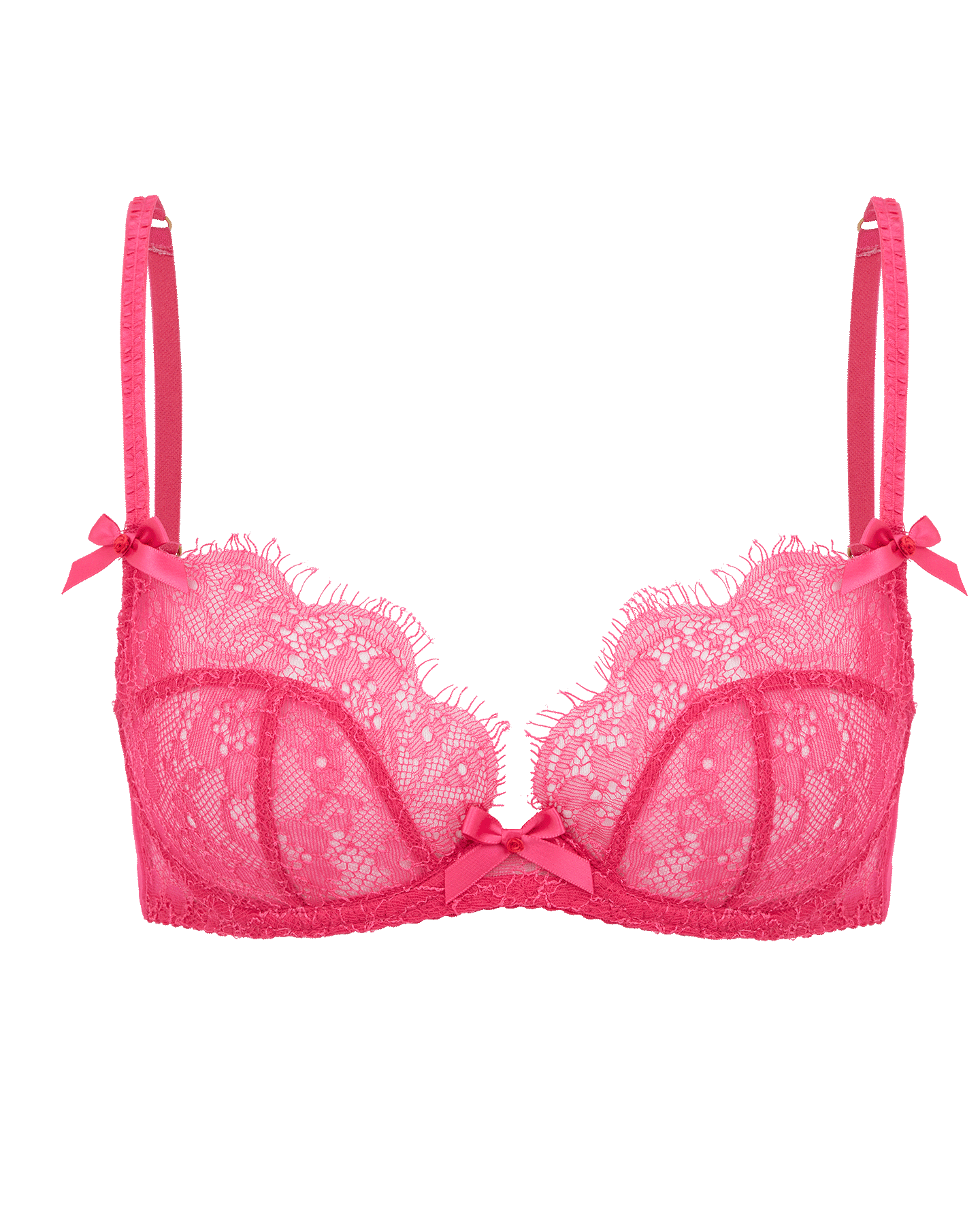 Lorna Lace Plunge Underwired Bra in Fuchsia