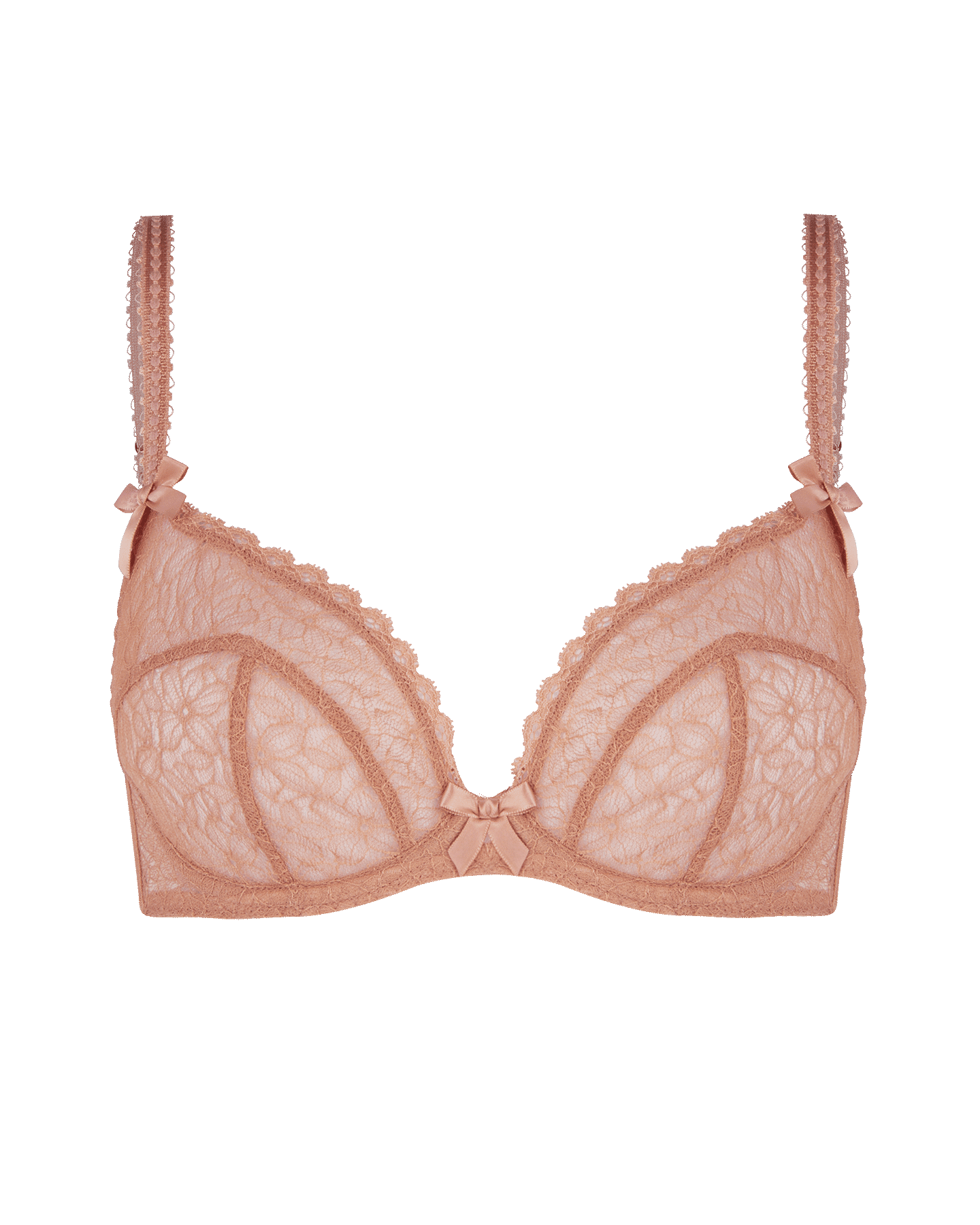 Aliza Plunge Underwired Bra in Praline | By Agent Provocateur