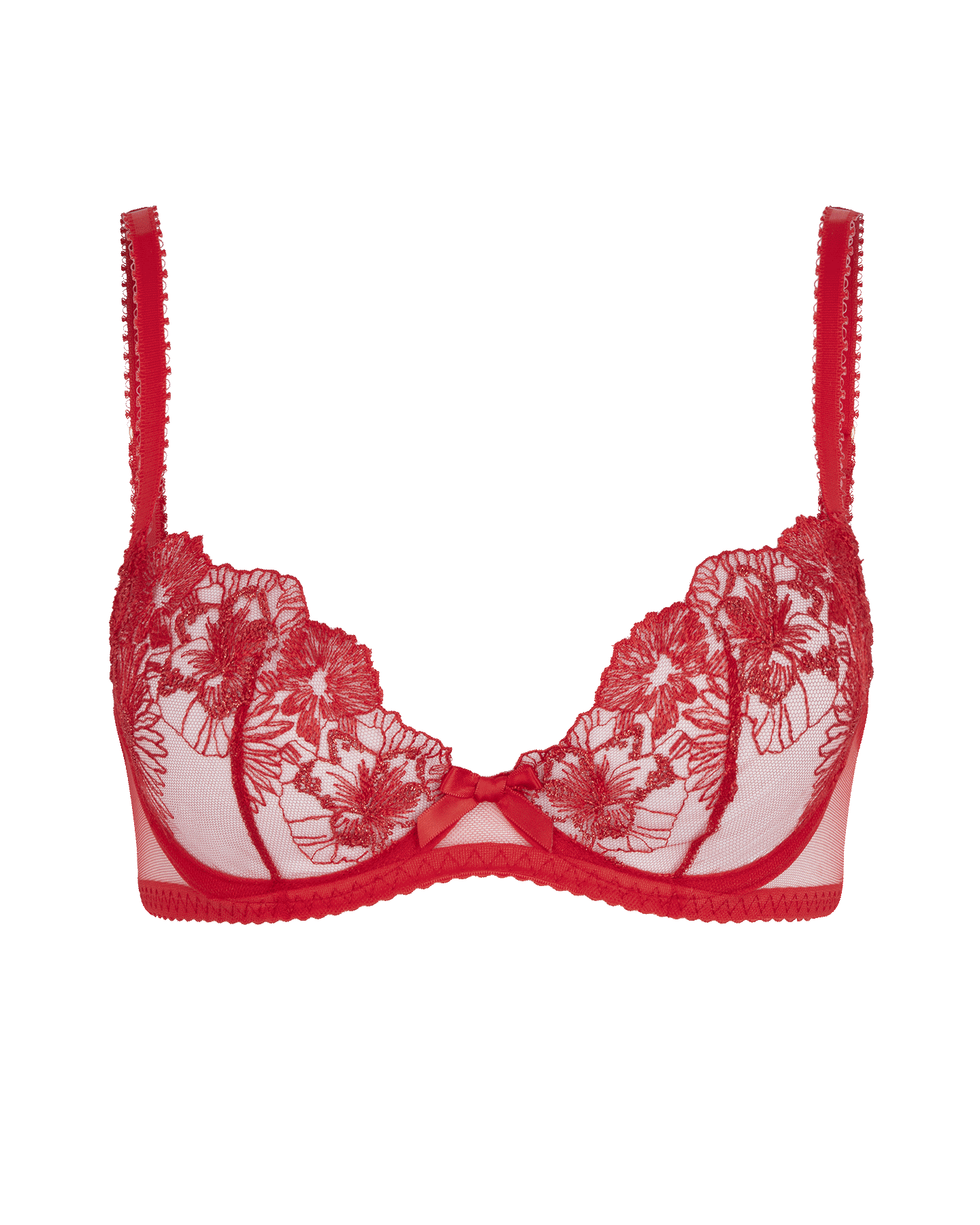 Astria Plunge Underwired Bra in Red | By Agent Provocateur