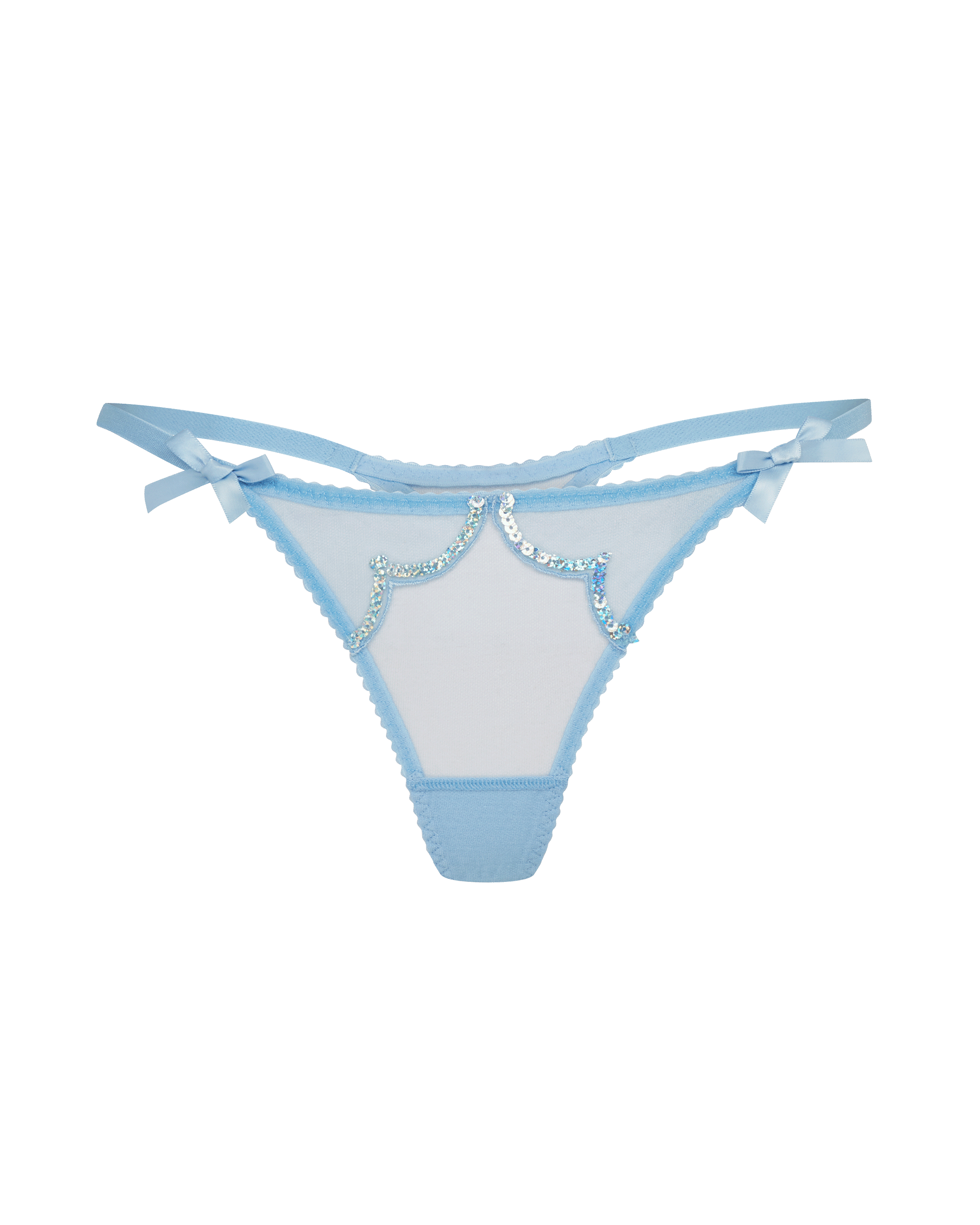 Lorna Party Thong in Baby Blue/Iridescent | By Agent Provocateur Outlet