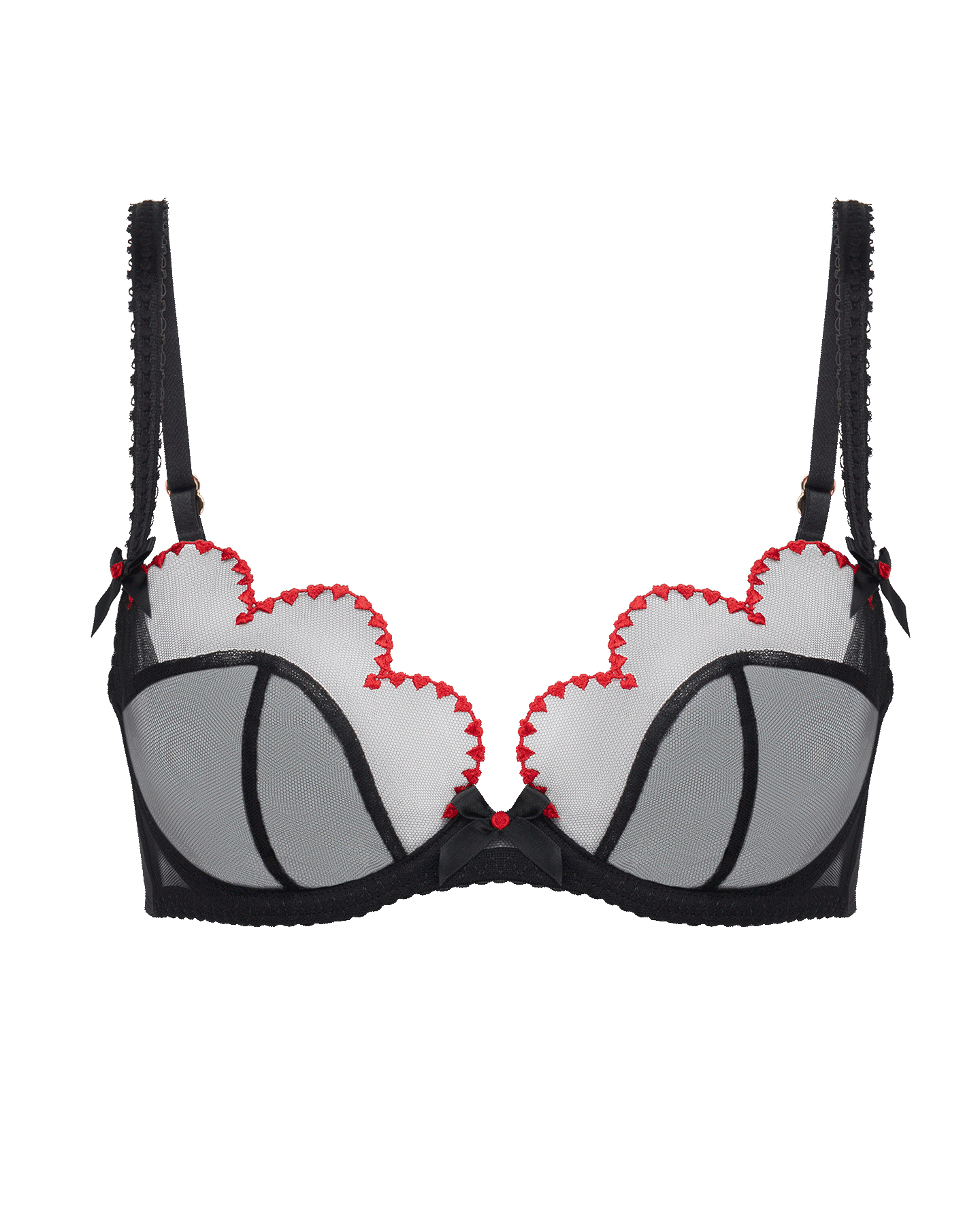 Charnos Rhapsody Underwired Plunge Bra, Pour Moi, Rhapsody Underwired  Plunge Bra, Black/Platinum