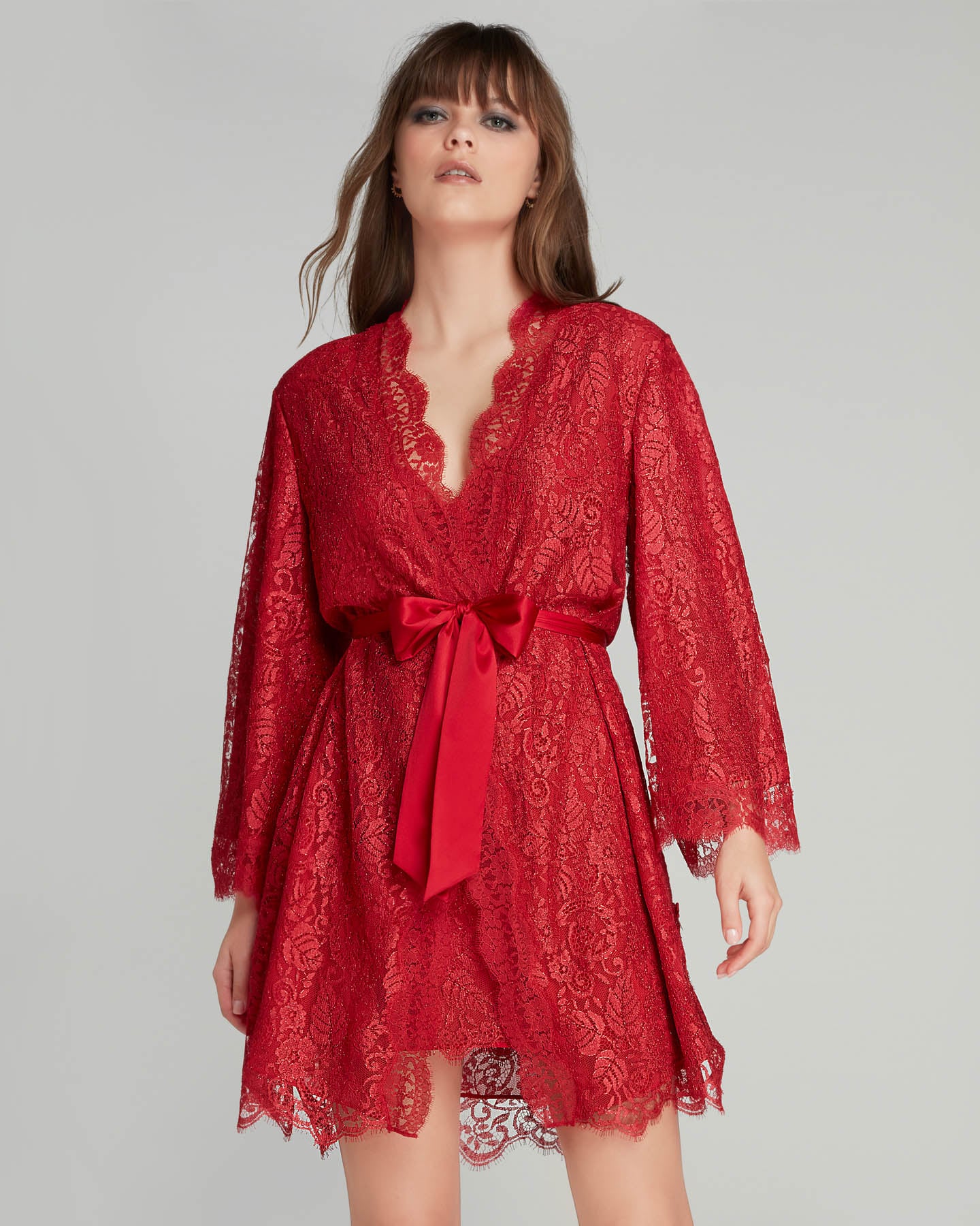 Robe kimono en soie violet - Femme enceinte – Maison Lou