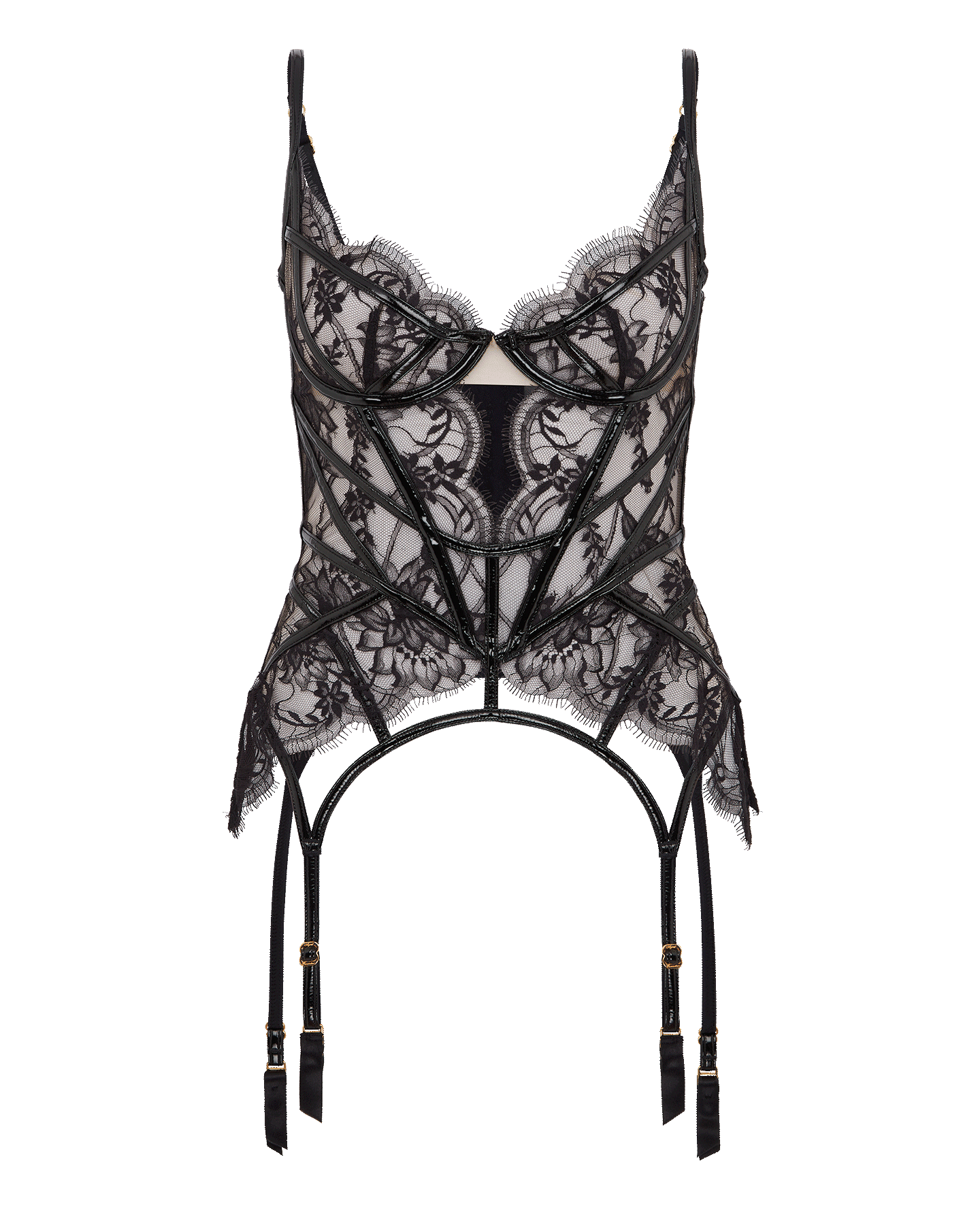 agent provocateur スカート Red Juni embroidered satin-trimmed tulle suspender belt