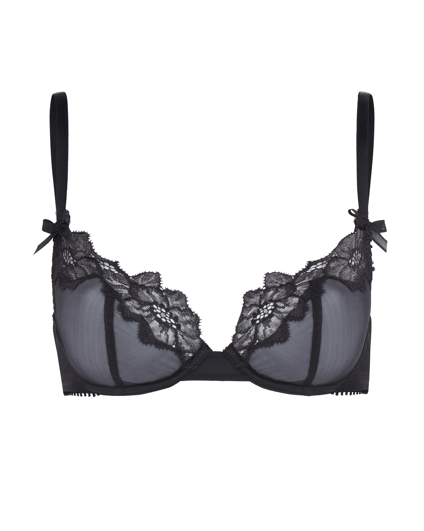 Agent Provocateur Christalina High Neck Plunge Bra Silv/Blk -