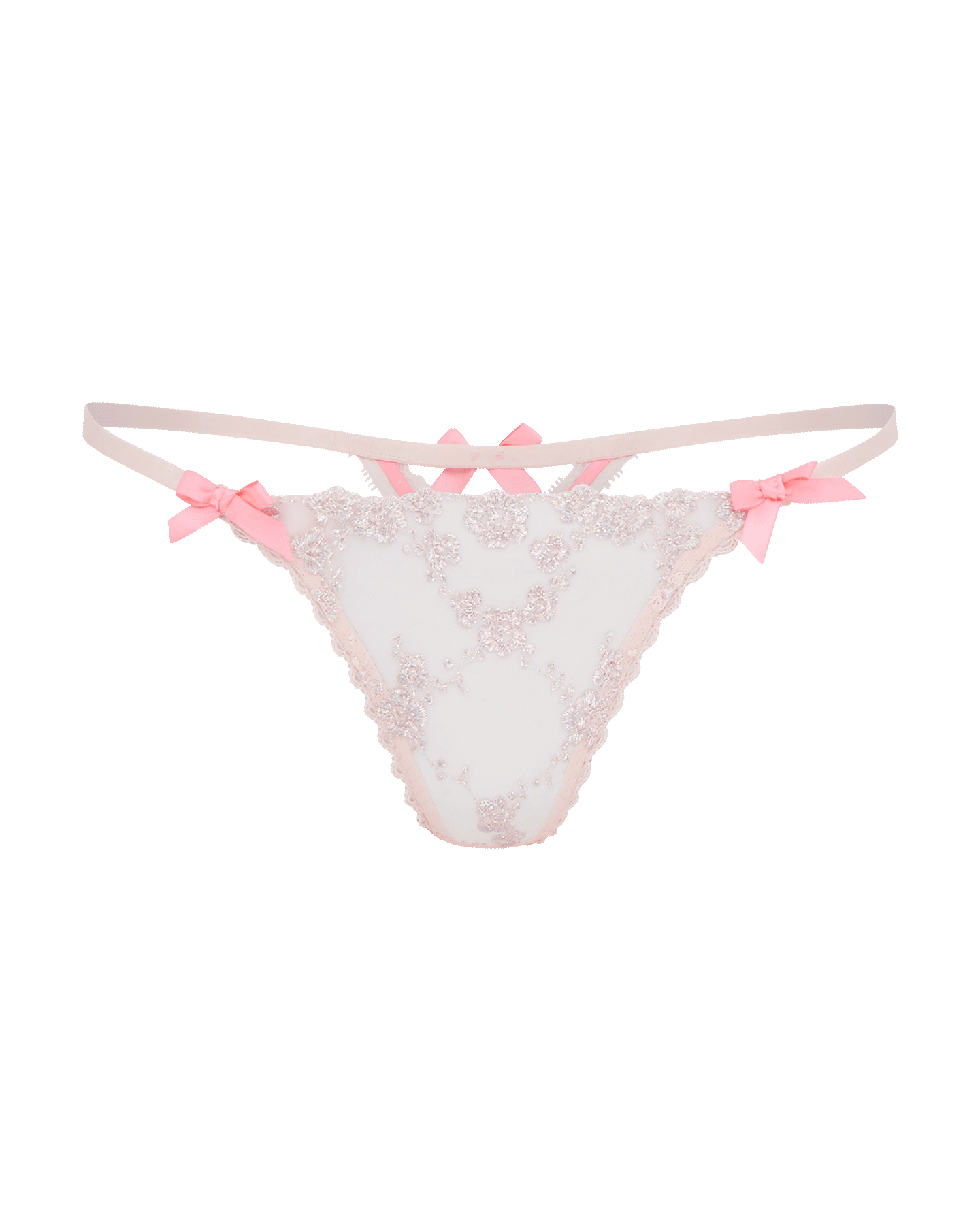 Adelie Thong in Baby Pink/Hot Pink