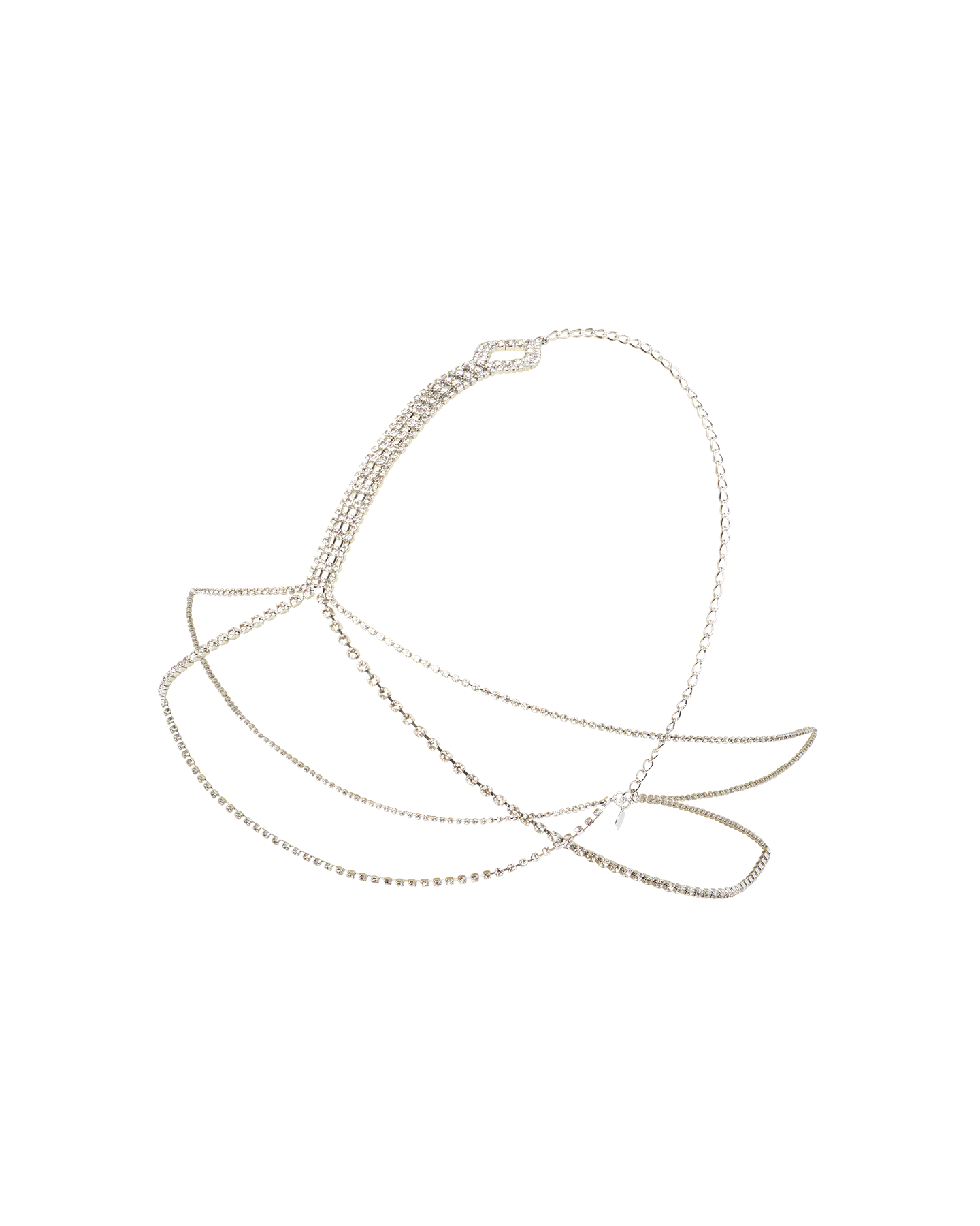 Agent Provocateur Laynie Silver Headpiece NWT $210 Custom headpiece for Agent Provocateur bridal ? Porcelain  main image 2