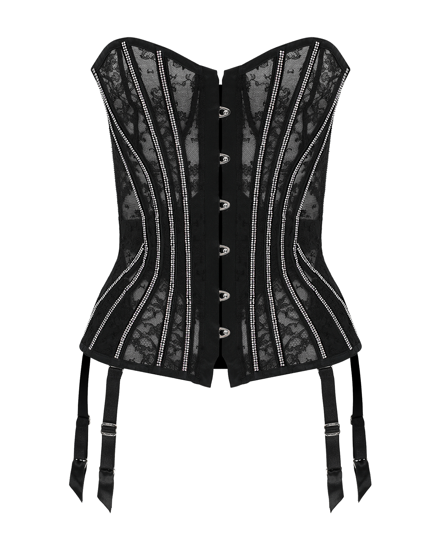Caitriona Corset in Black/Iridescent | By Agent Provocateur