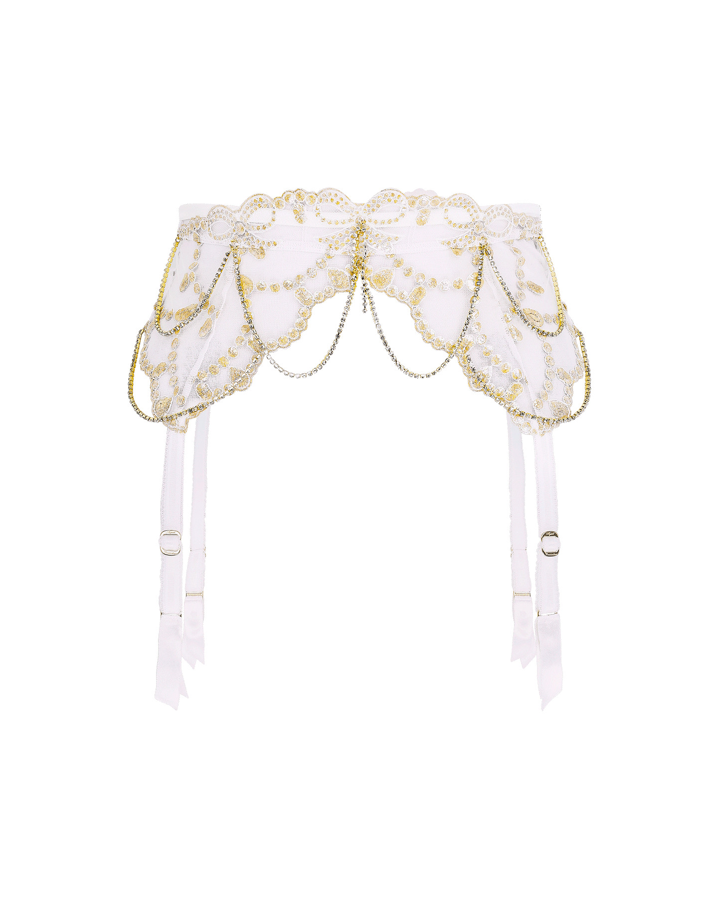 Velvetta Suspender in Pearl | By Agent Provocateur