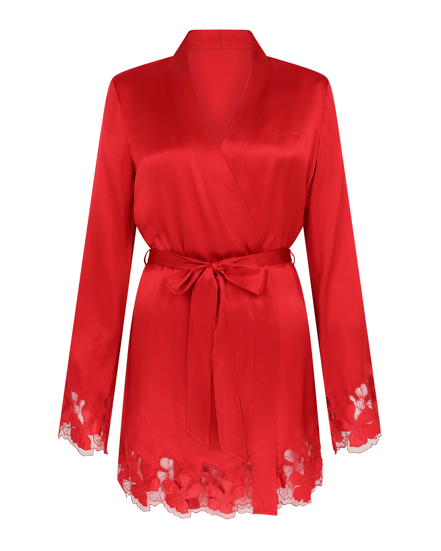 Ettah Short Dressing Gown in Red By Agent Provocateur