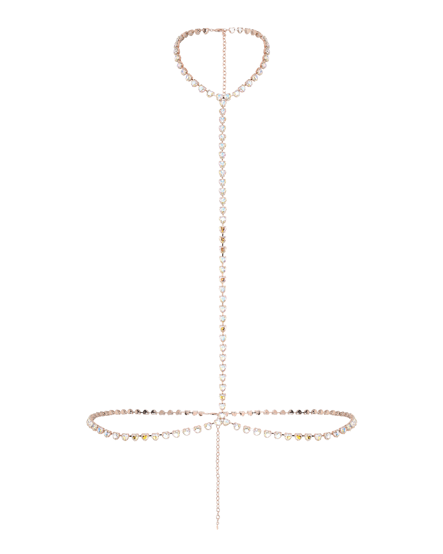 Zaylee Body Chain in Iridescent/Rose Gold By Agent Provocateur
