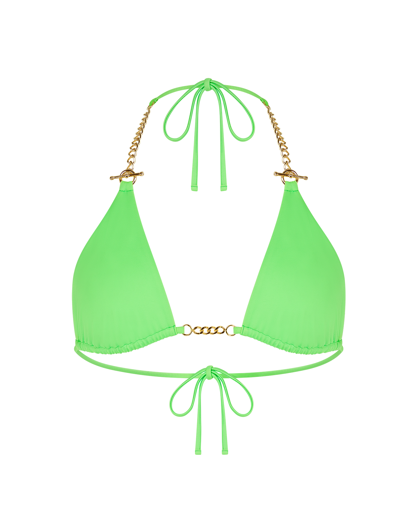 Antronella Bikini Top in Neon Green/Gold | By Agent Provocateur New In