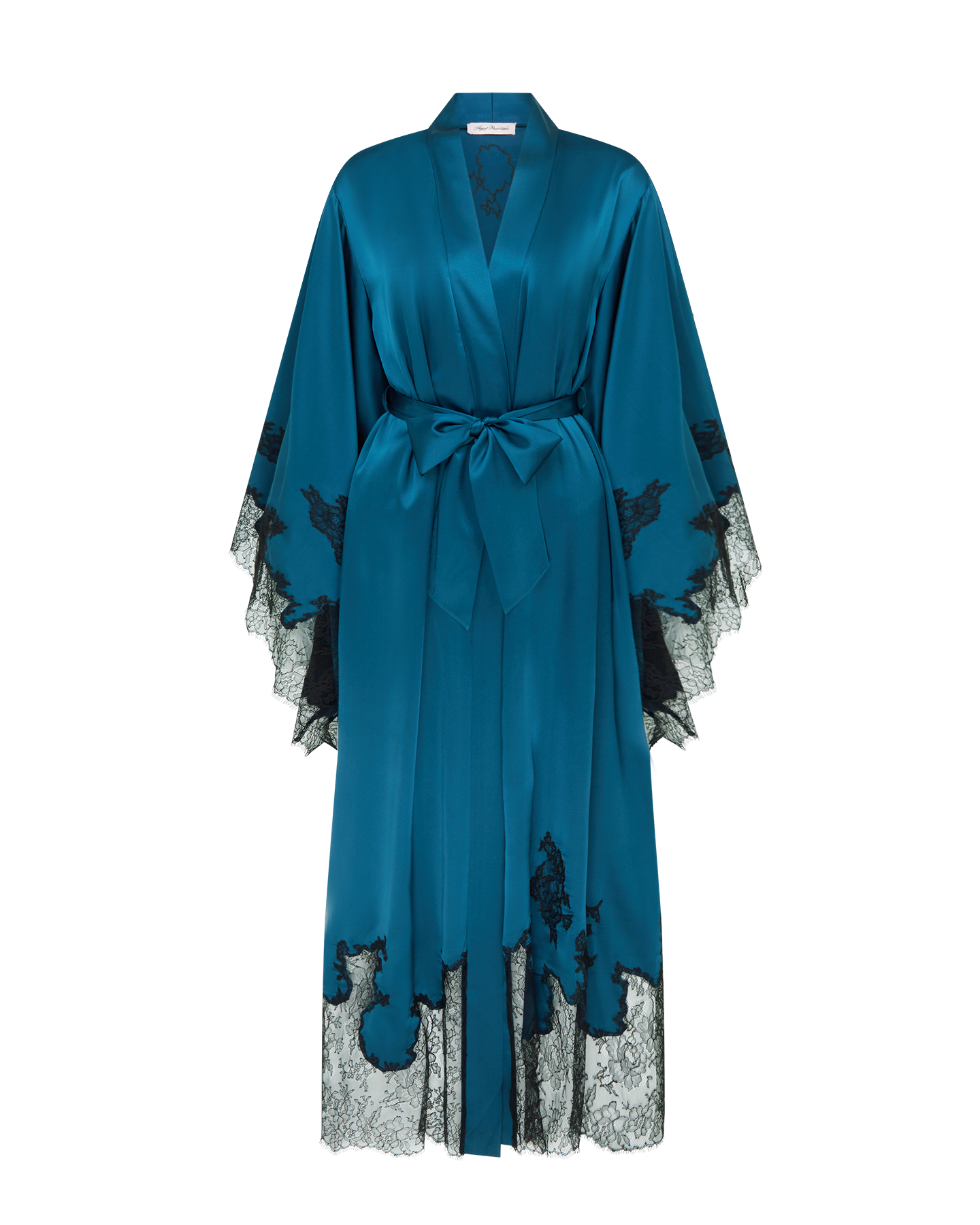 white christmas dresses Agent Provocateur 2013 F/W Feather Trim Floral Silk Chiffon Peignoir –  Featherstone Vintage main image 1