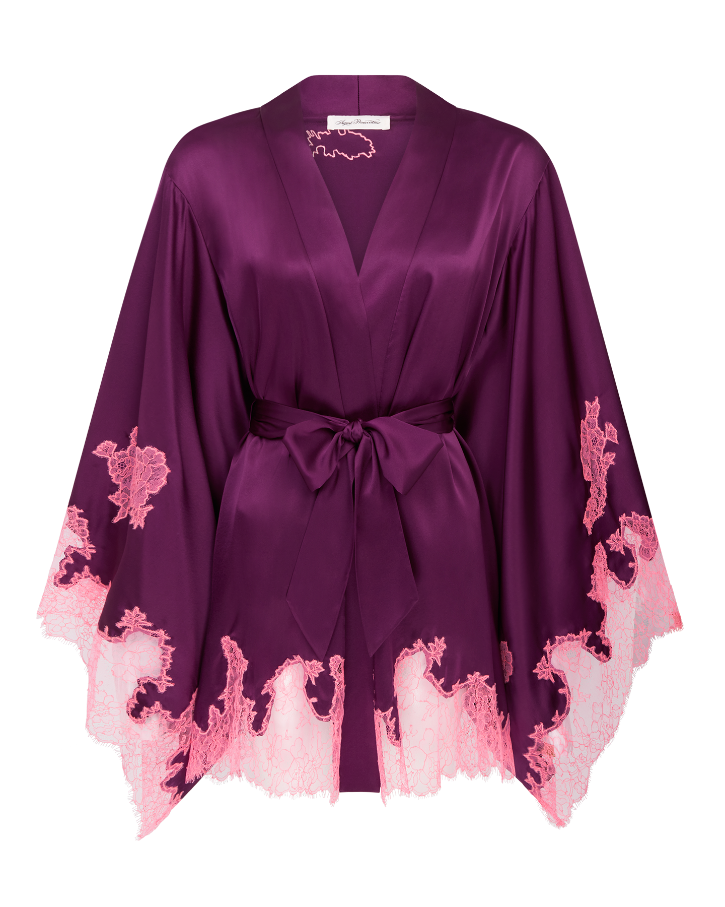 Christi Short Kimono in Plum/Baby Pink | By Agent Provocateur