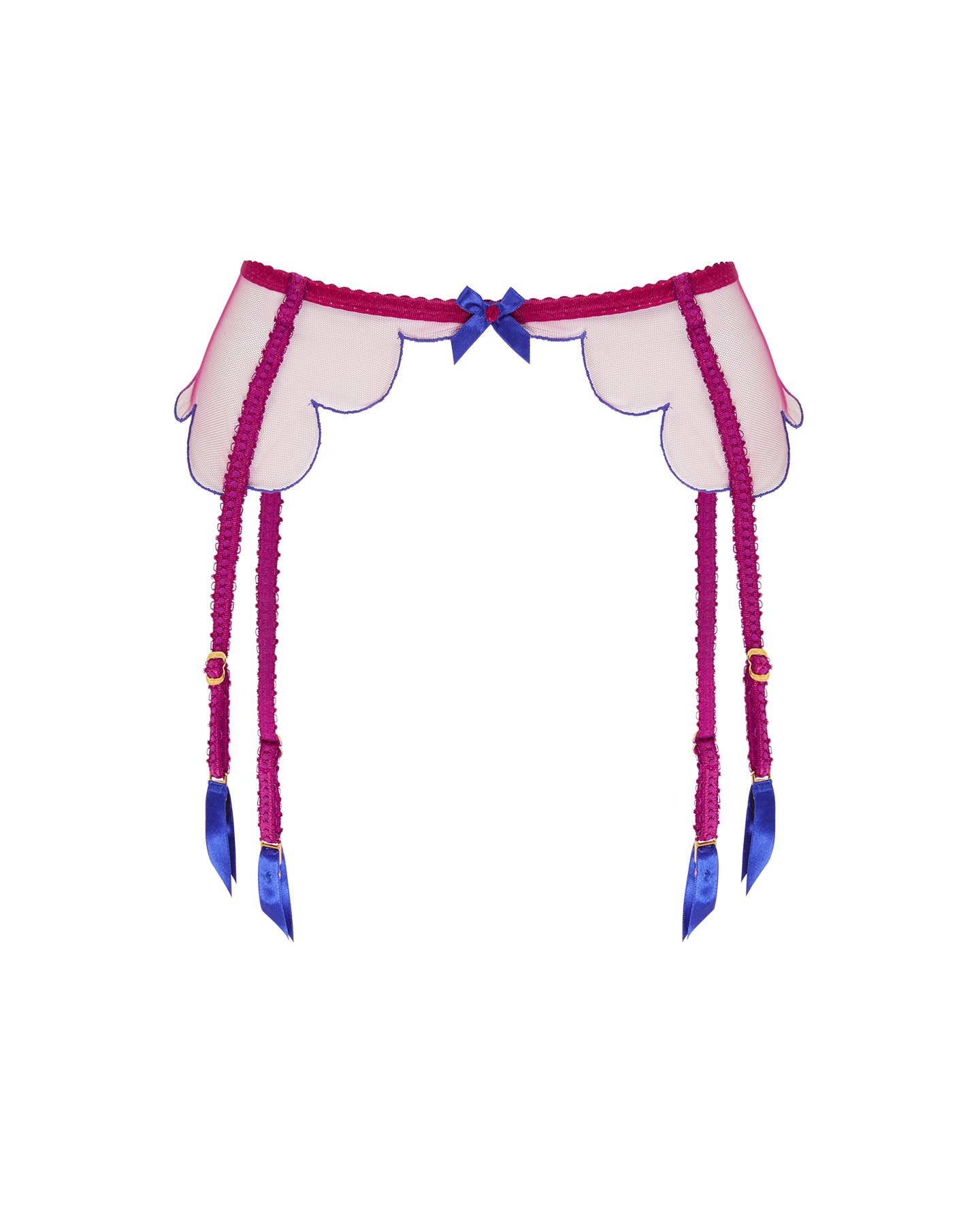 Lorna Suspender in Dark Pink/Cobalt | By Agent Provocateur