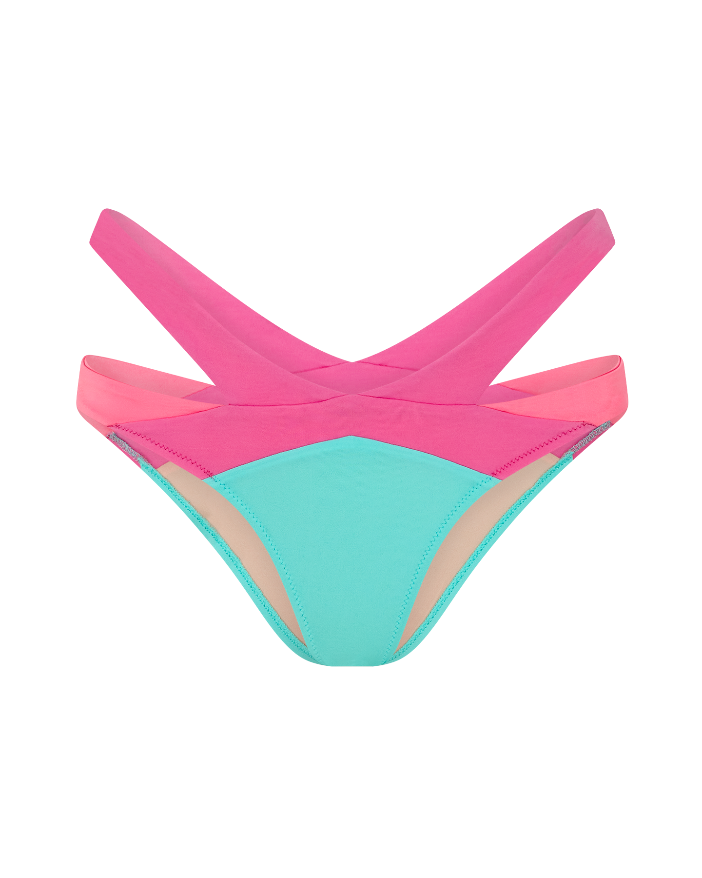 Agent Provocateur 水着セット Mazzy Bikini Bottom in Pink/Mint | By Agent Provocateur All Swimwear