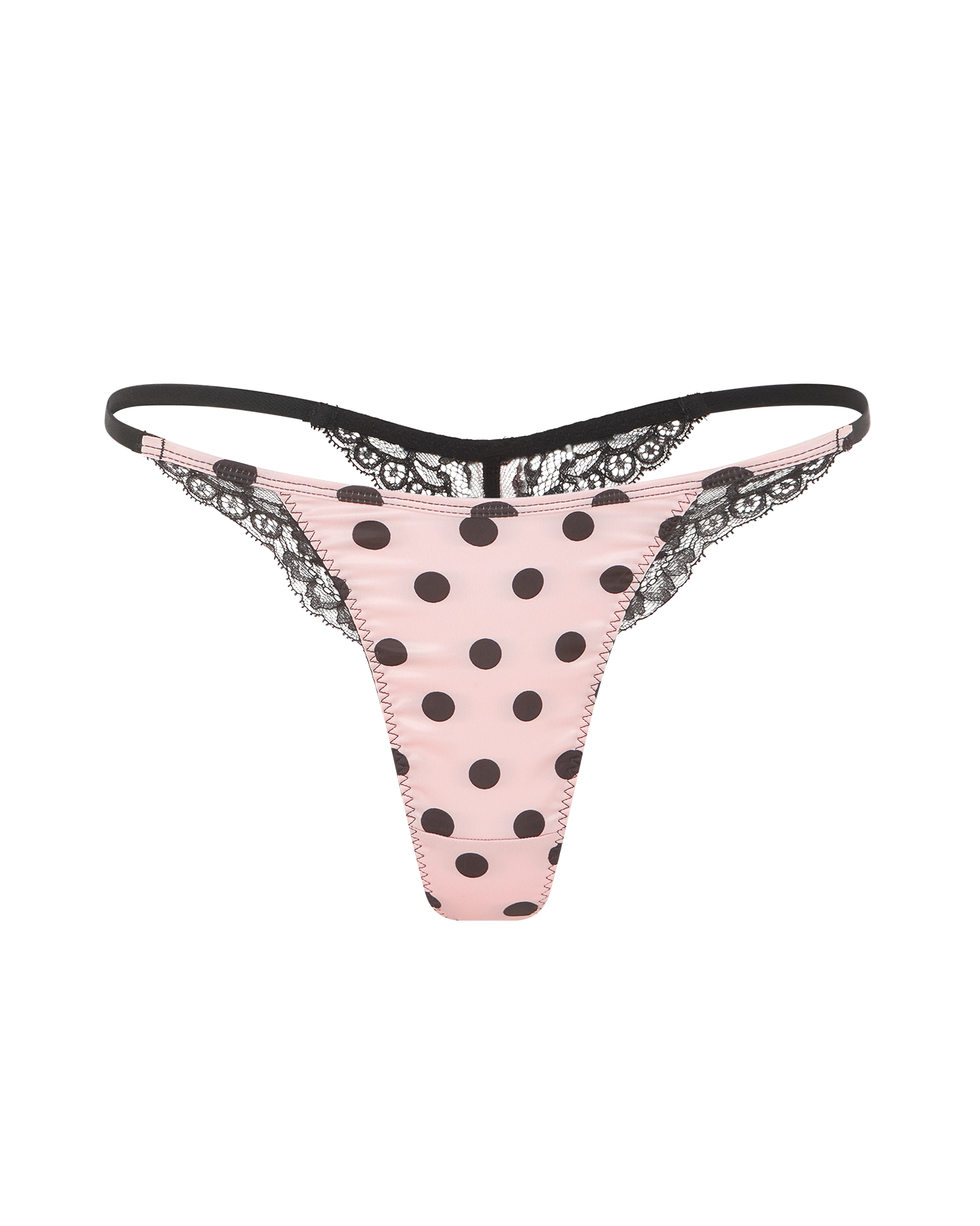 Rivere Thong in Pink/Black | By Agent Provocateur